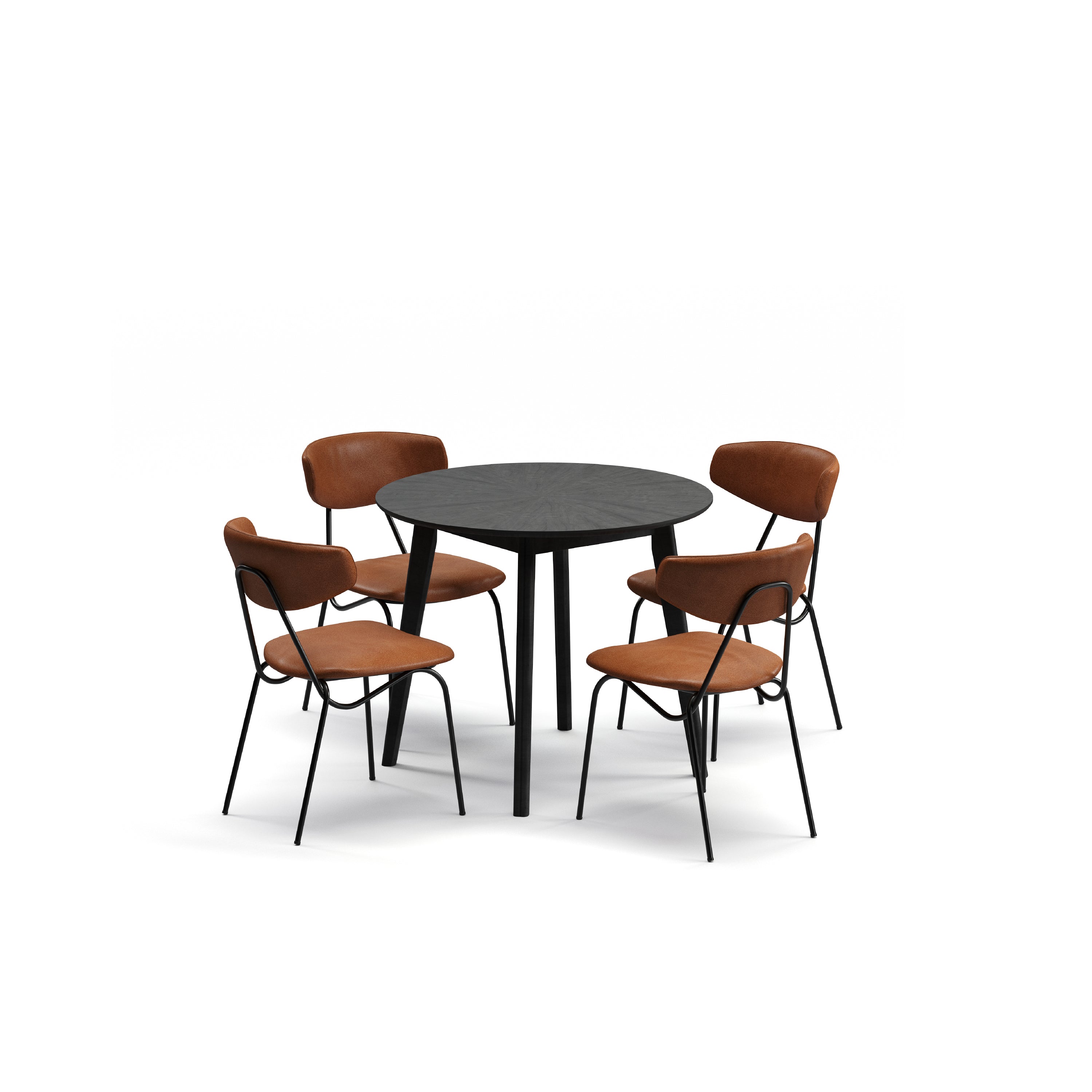Rove Siyah Yemek Masası 90 cm