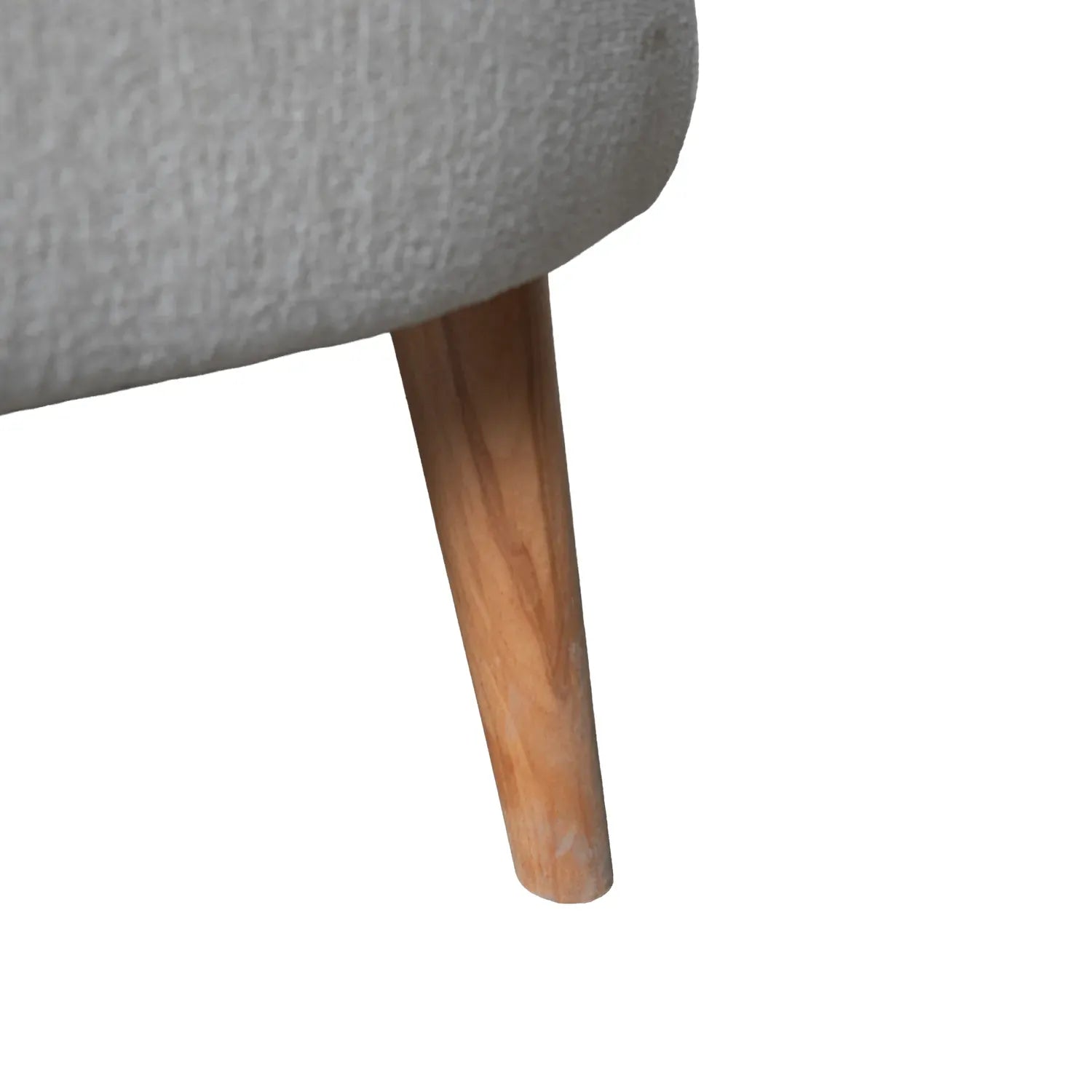 White Armchair with Wooden Legs 10605