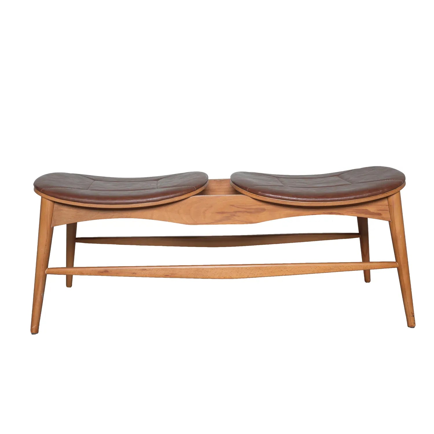 Ahşap Deri Kahverengi Bank 10571