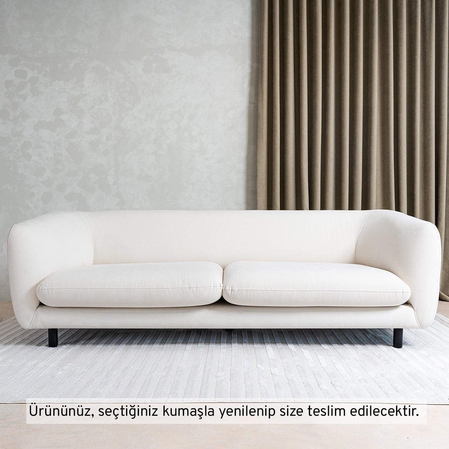 Boli Üçlü Koltuk Keten 11035