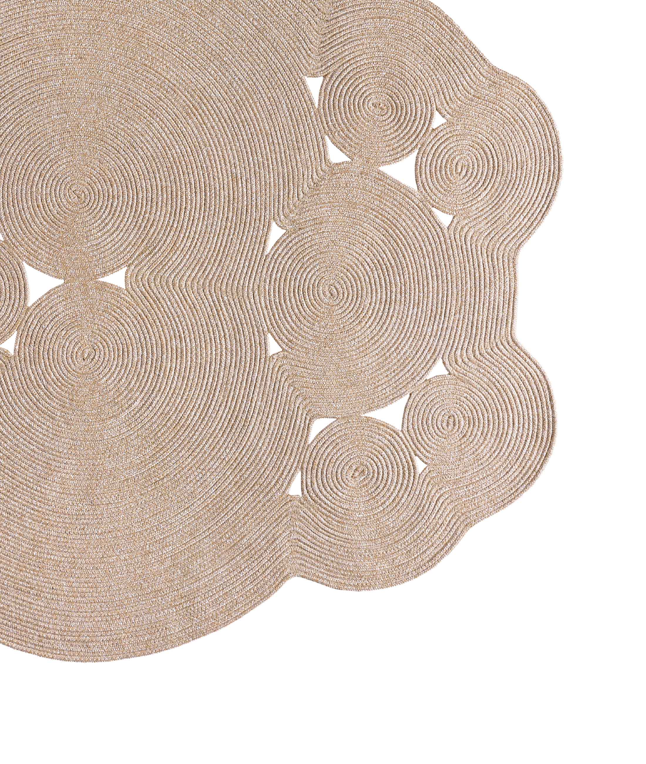 Boulder Beige Round Washable Rug 69585