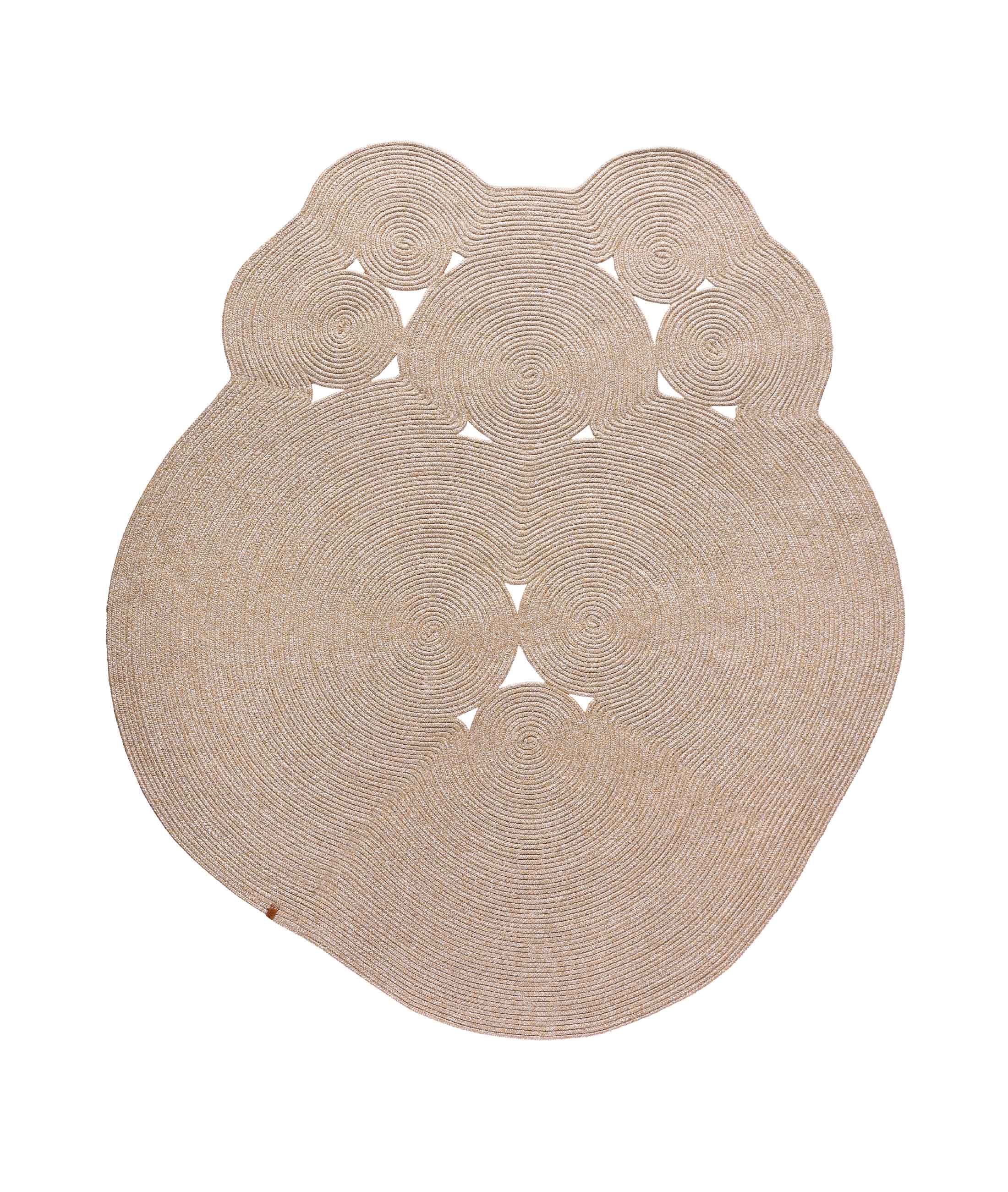 Boulder Beige Round Washable Rug 69585