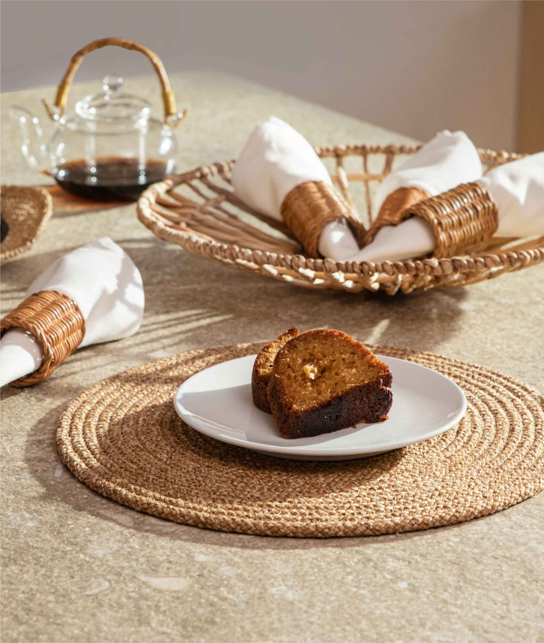Cesta American Placemat Natural Jute Plain Charger 37x37 9028