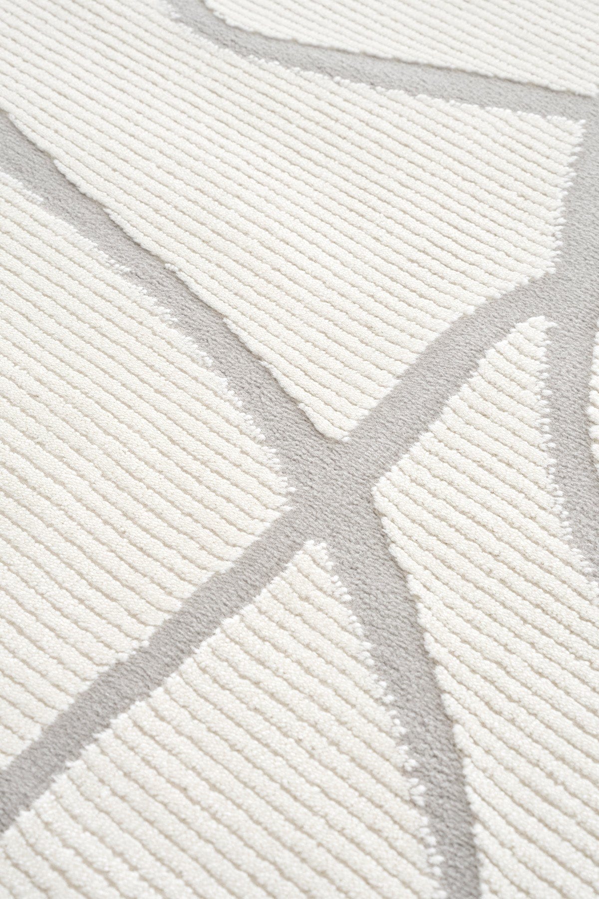 Farahan Cream Gray Geometric Patterned Rug A0858A