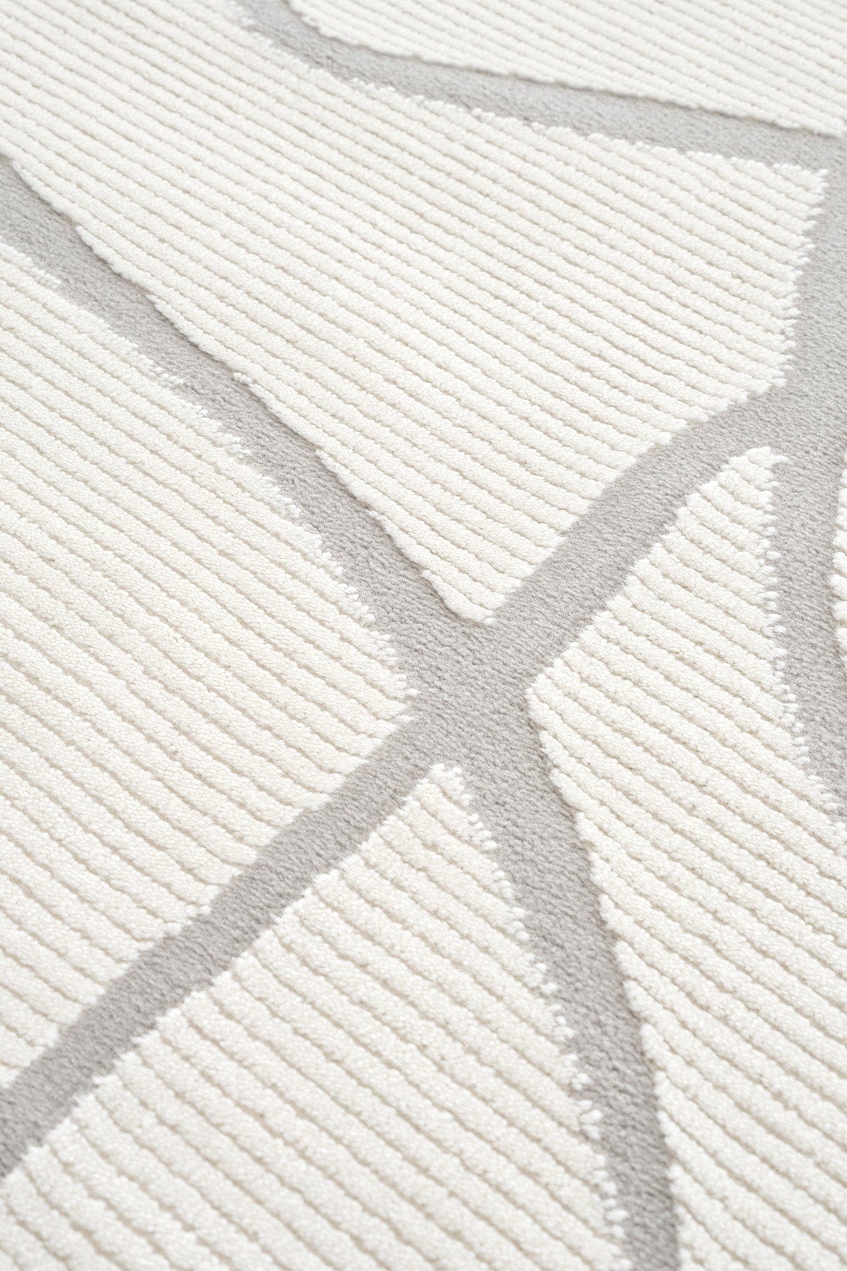 Farahan Cream Gray Geometric Patterned Rug A0858A