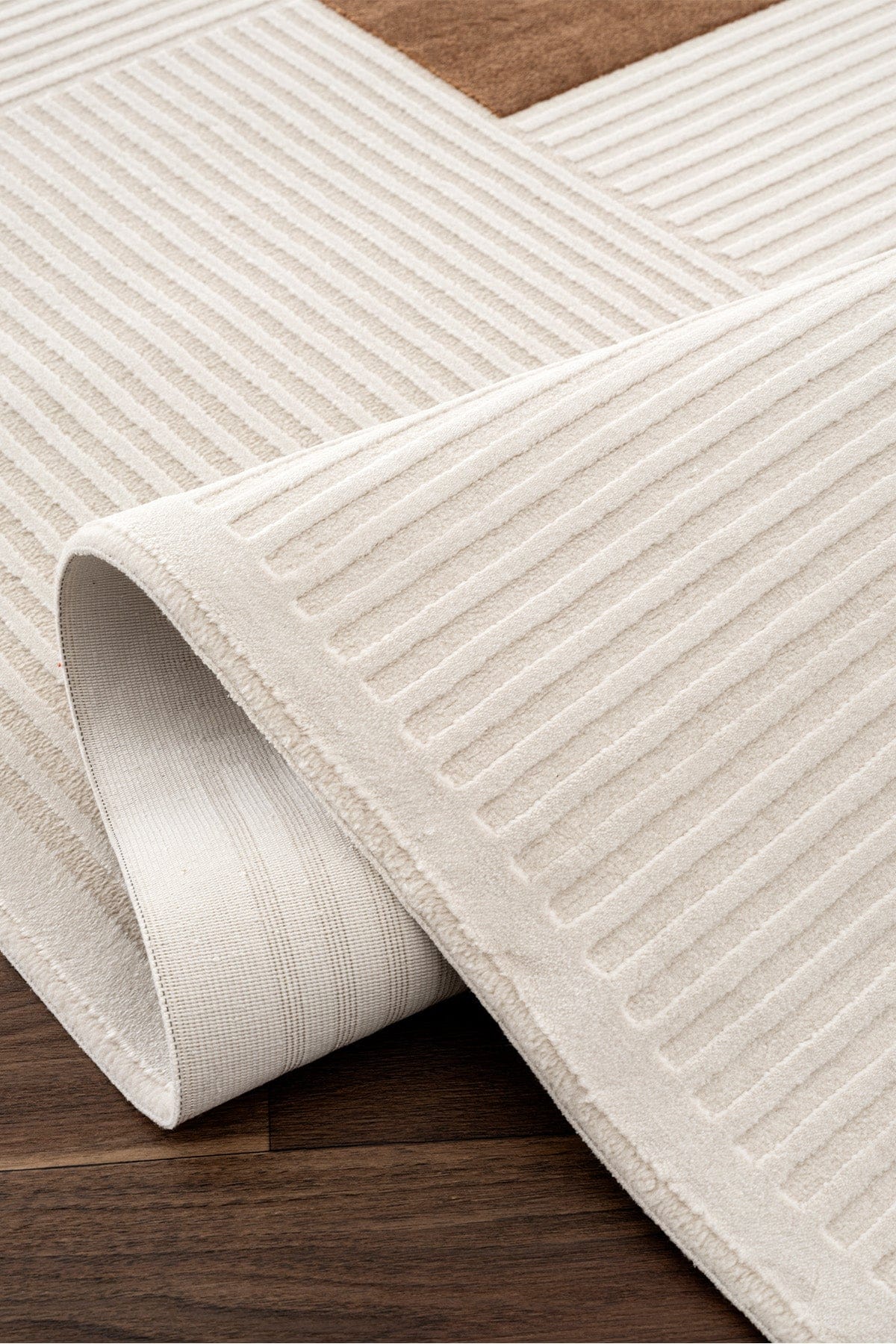 Farahan Krem Tarçın Geometrik Desenli Halı A0859A