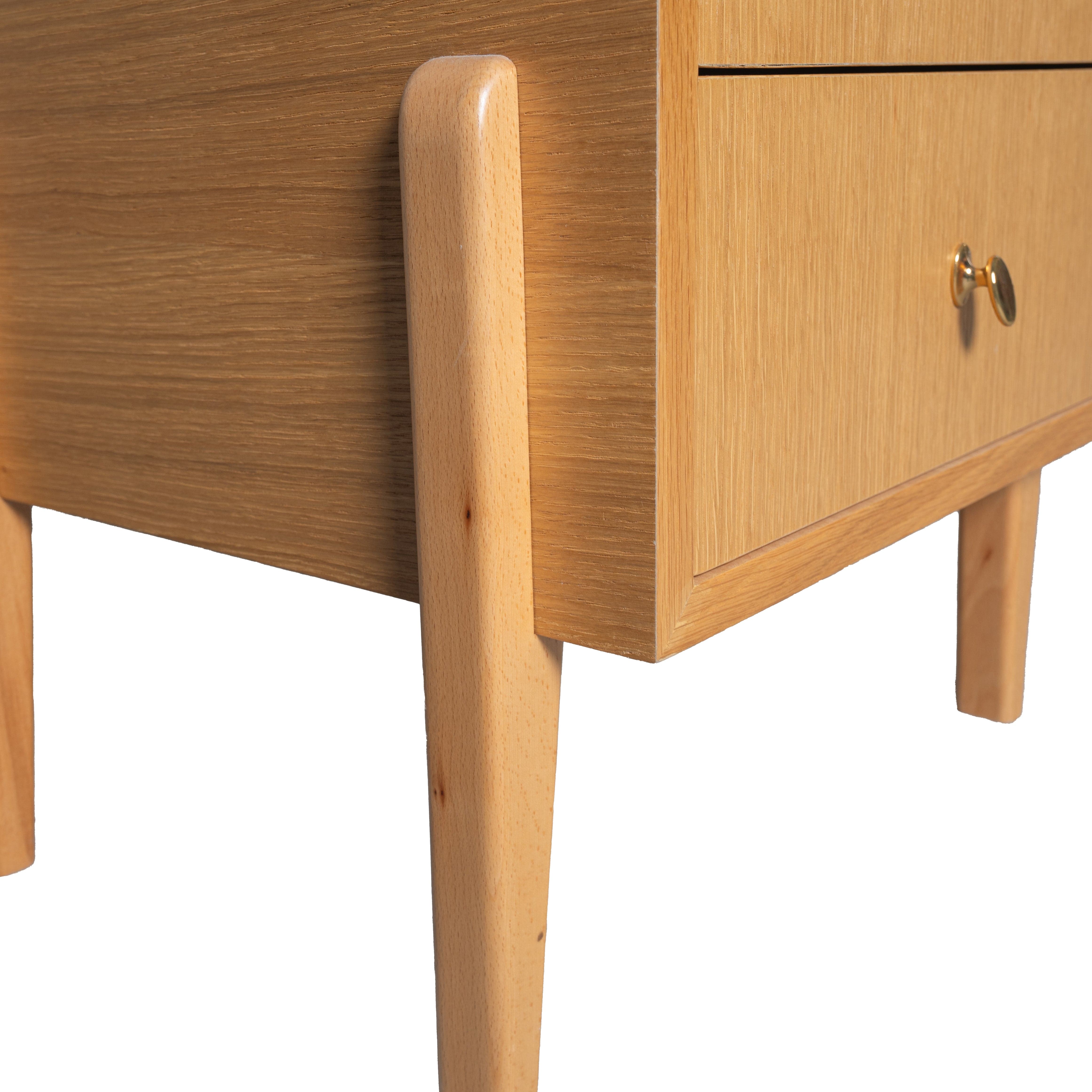 Fil Meşe Komodin 2 Çekmeceli Ahşap Meşe 10580