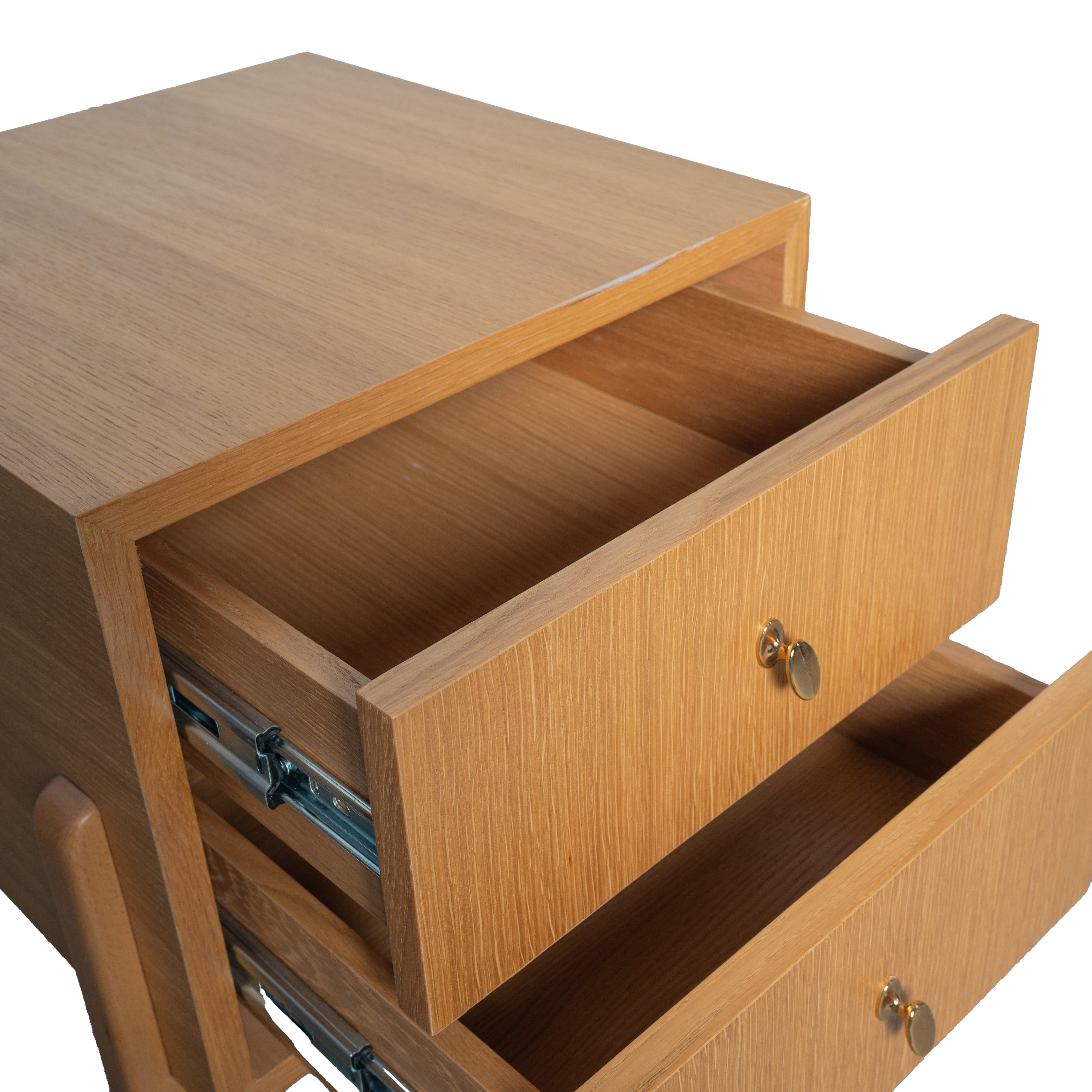 Fil Meşe Komodin 2 Çekmeceli Ahşap Meşe 10580