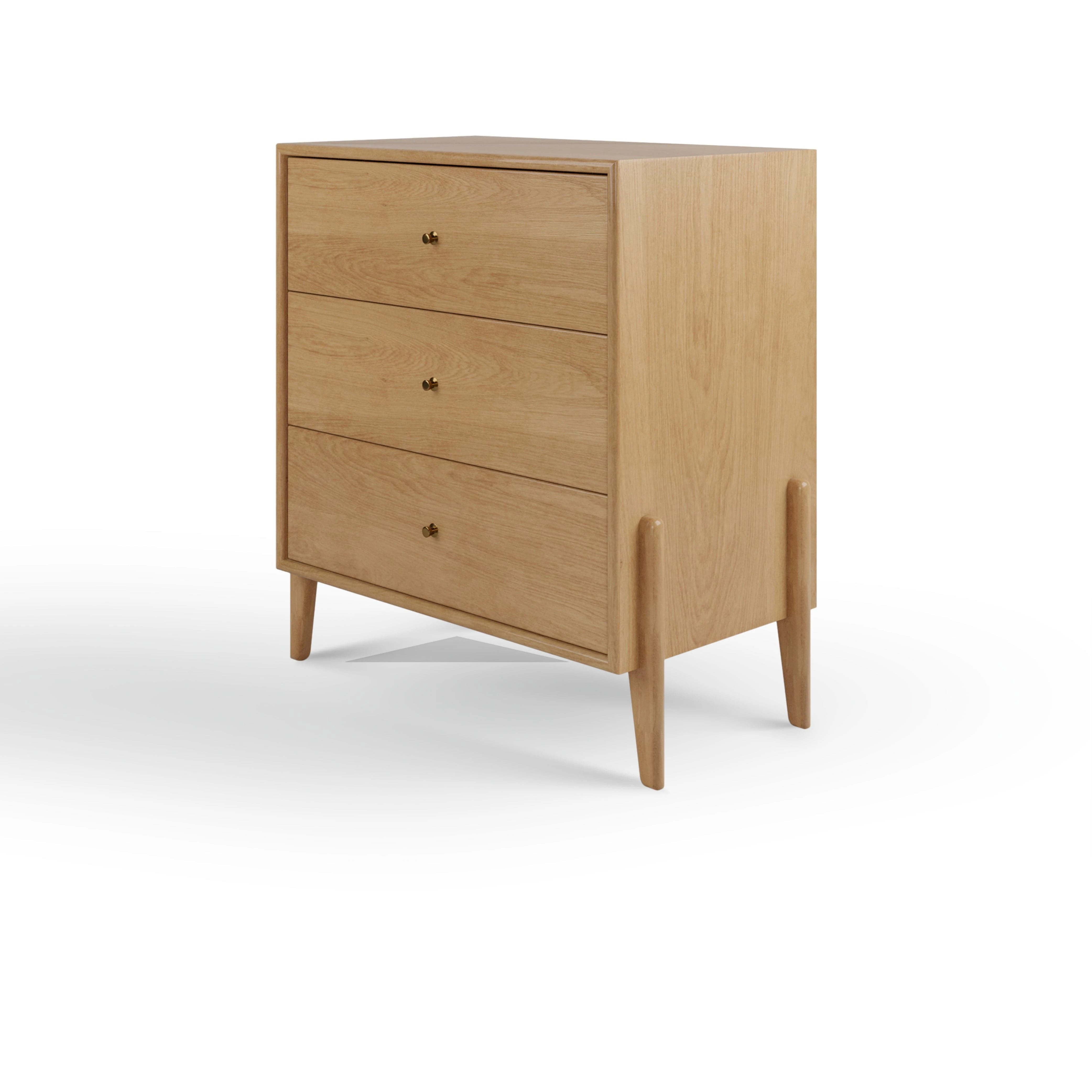 Fil Meşe Şifonyer 3 Çekmeceli Ahşap