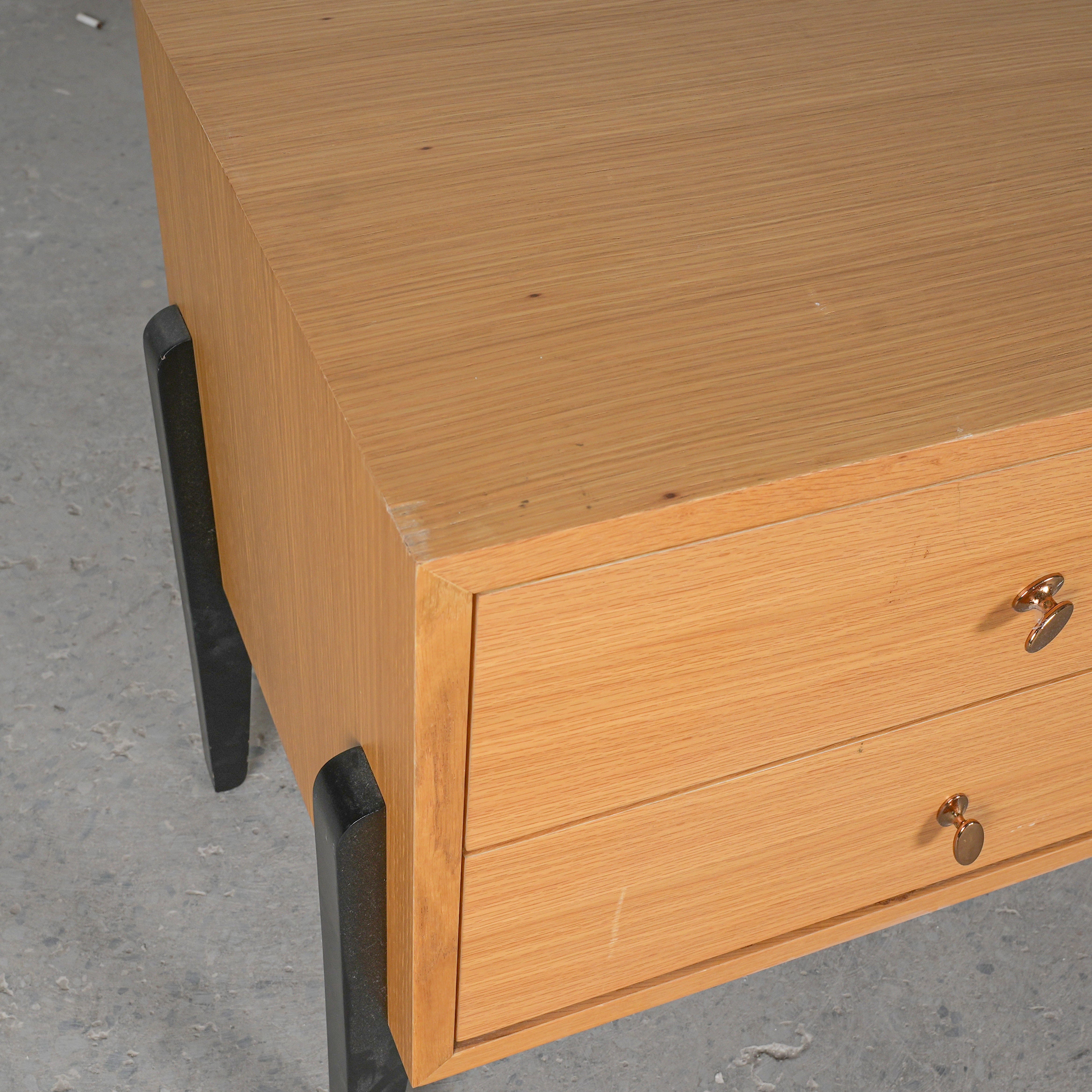 Fil Tv Sehpası 140 cm Meşe & Siyah 10015