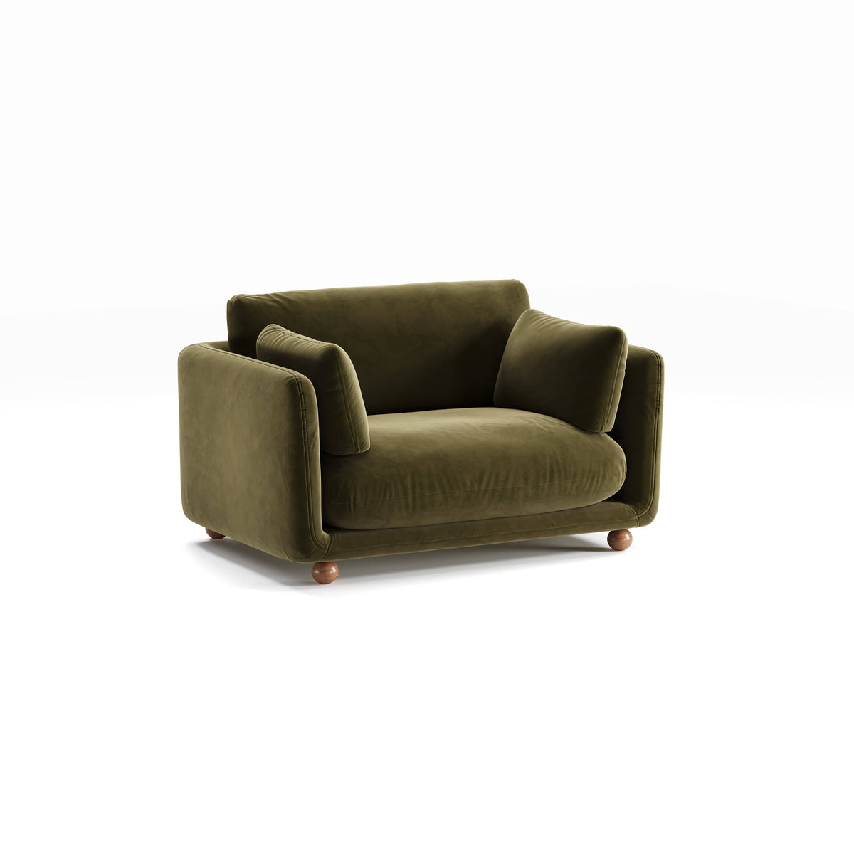 Flam Loveseat Kadife - Haki