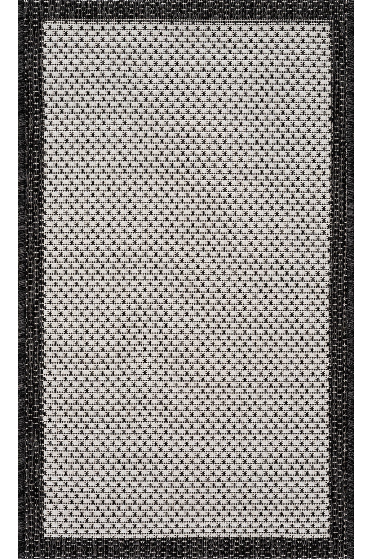 Fresco Ekru Siyah Sisal Paspas 23745P