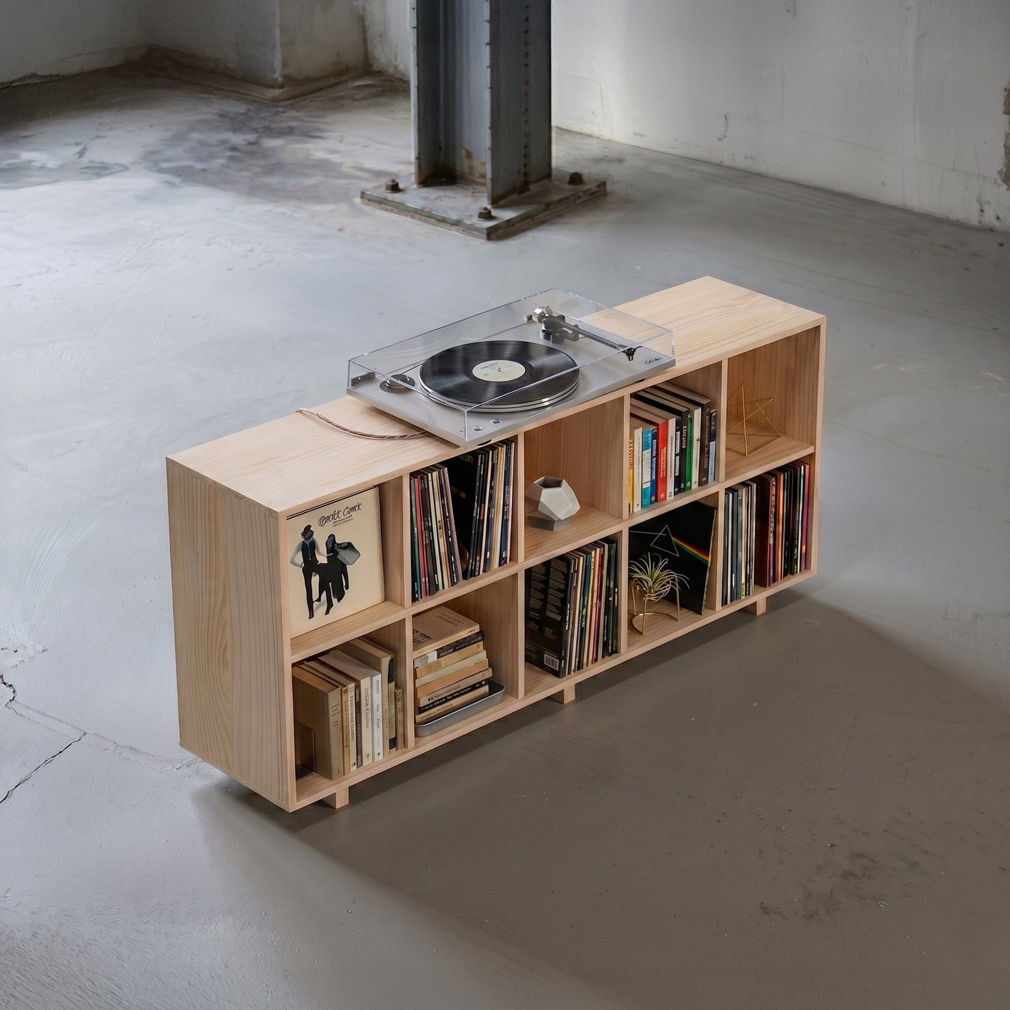 Solid Wood Open Shelf Unit