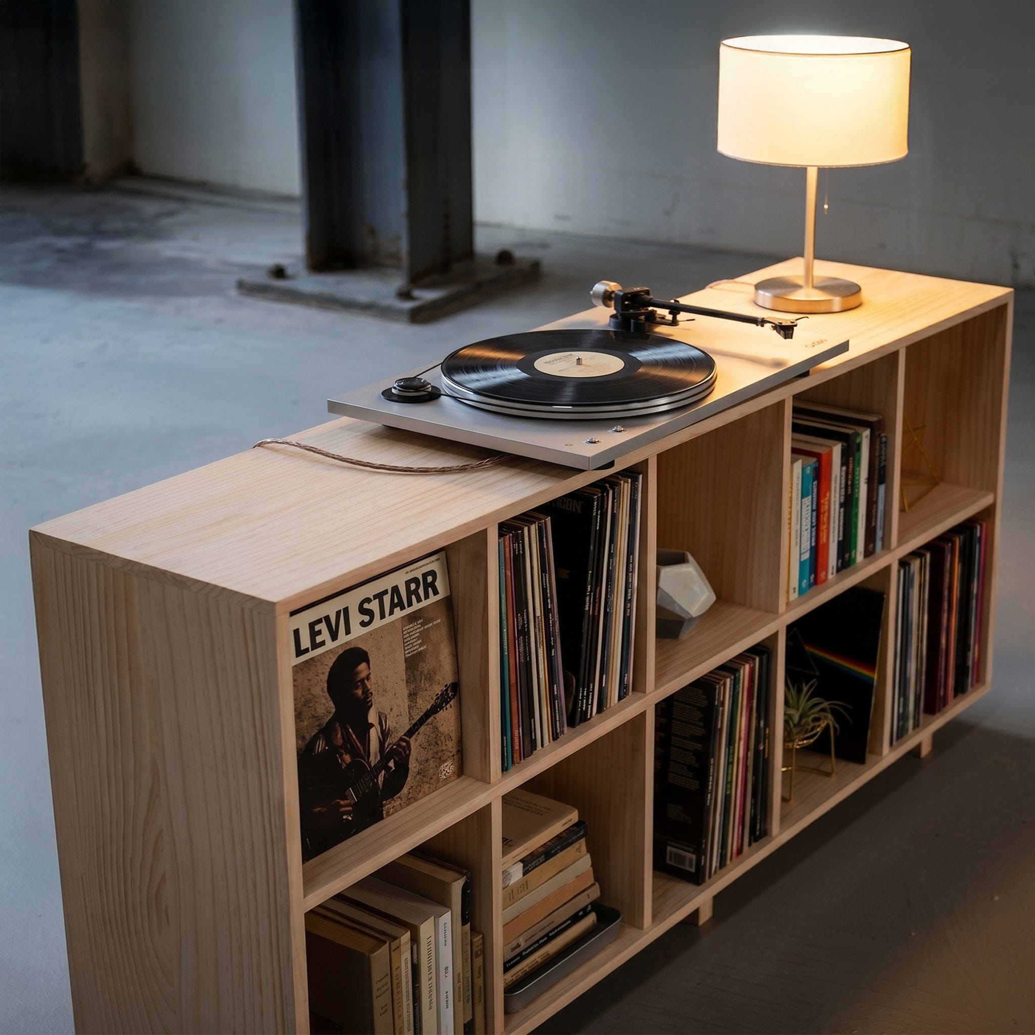 Solid Wood Open Shelf Unit