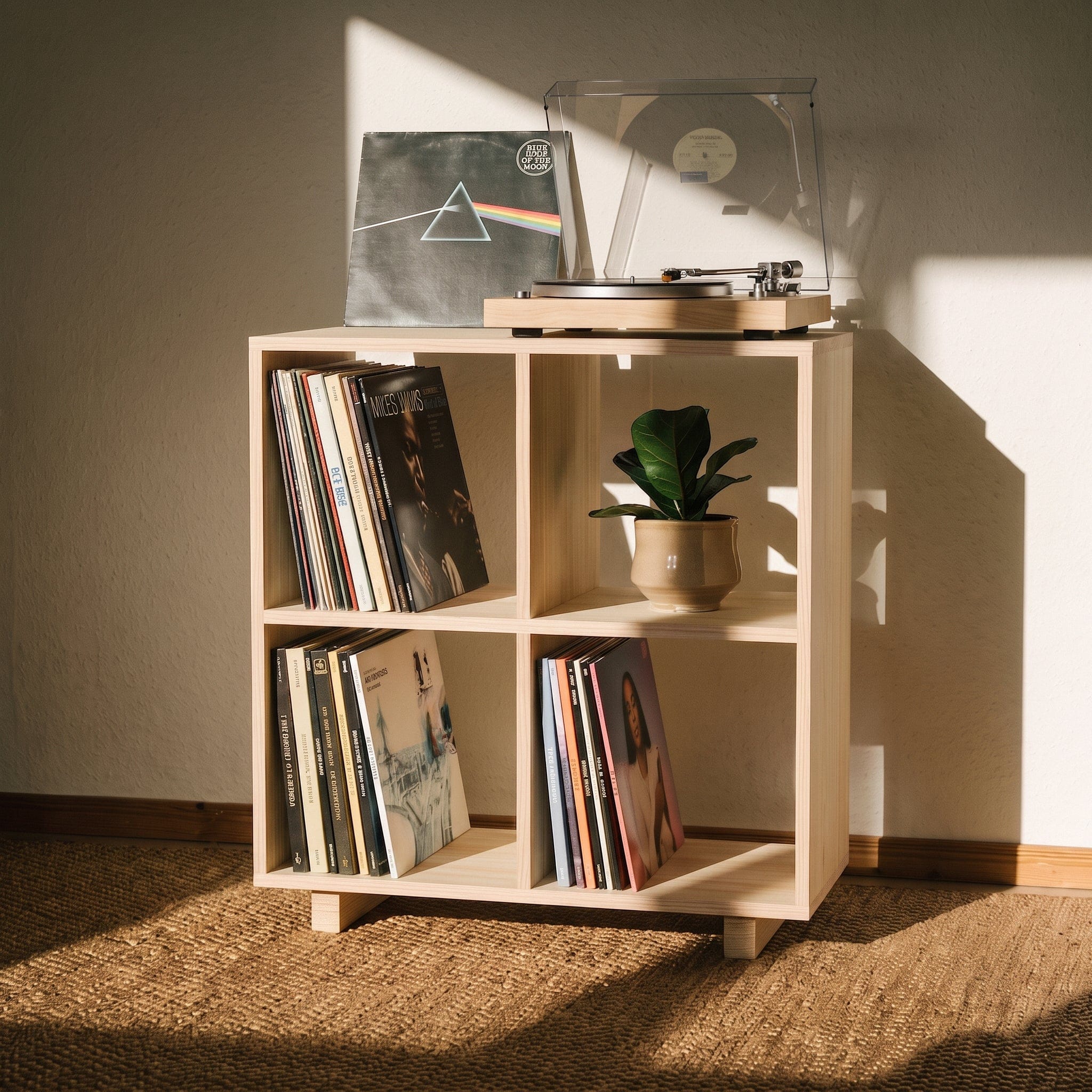 Solid Wood Open Shelf Unit