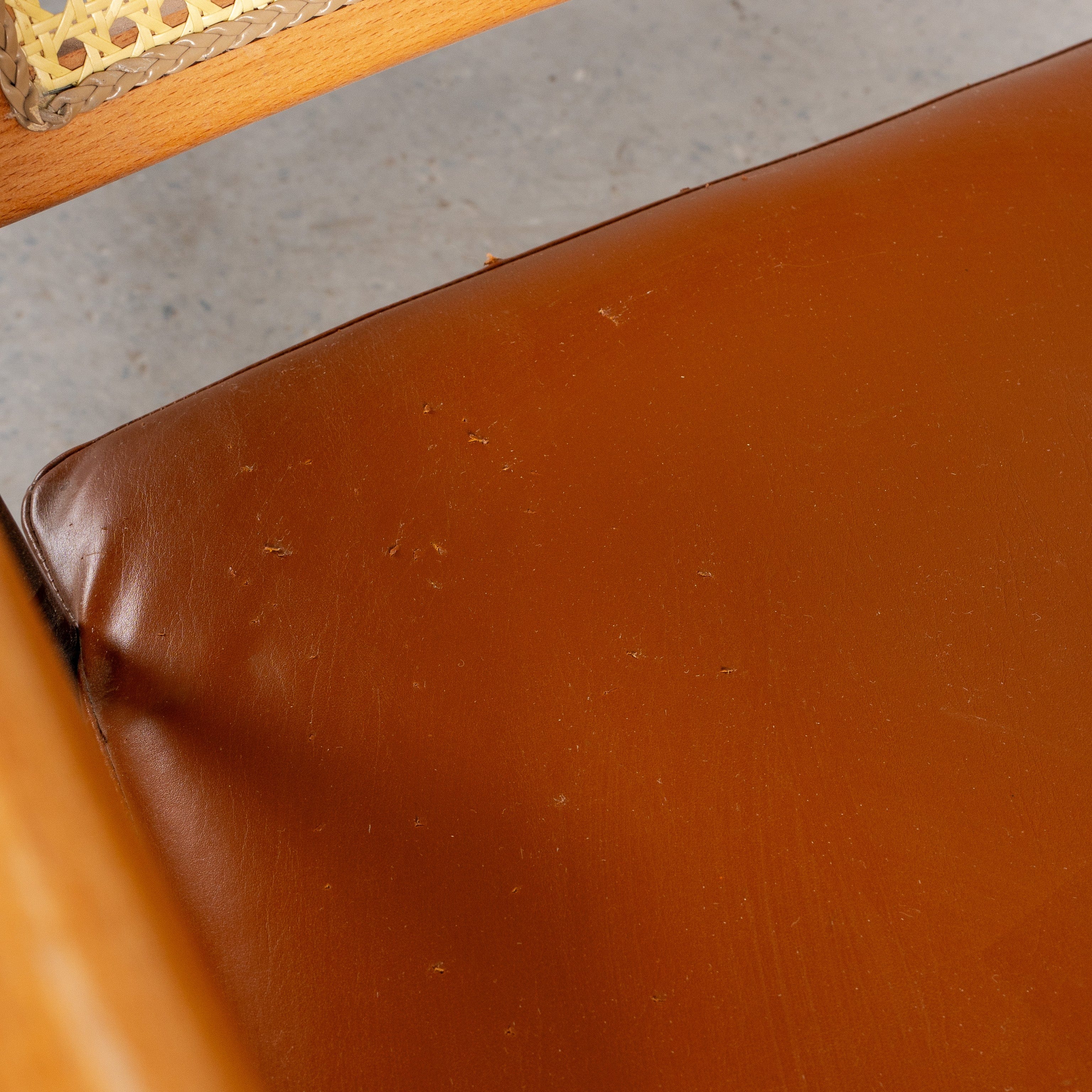 Rattan Back Office Chair Tan 10196
