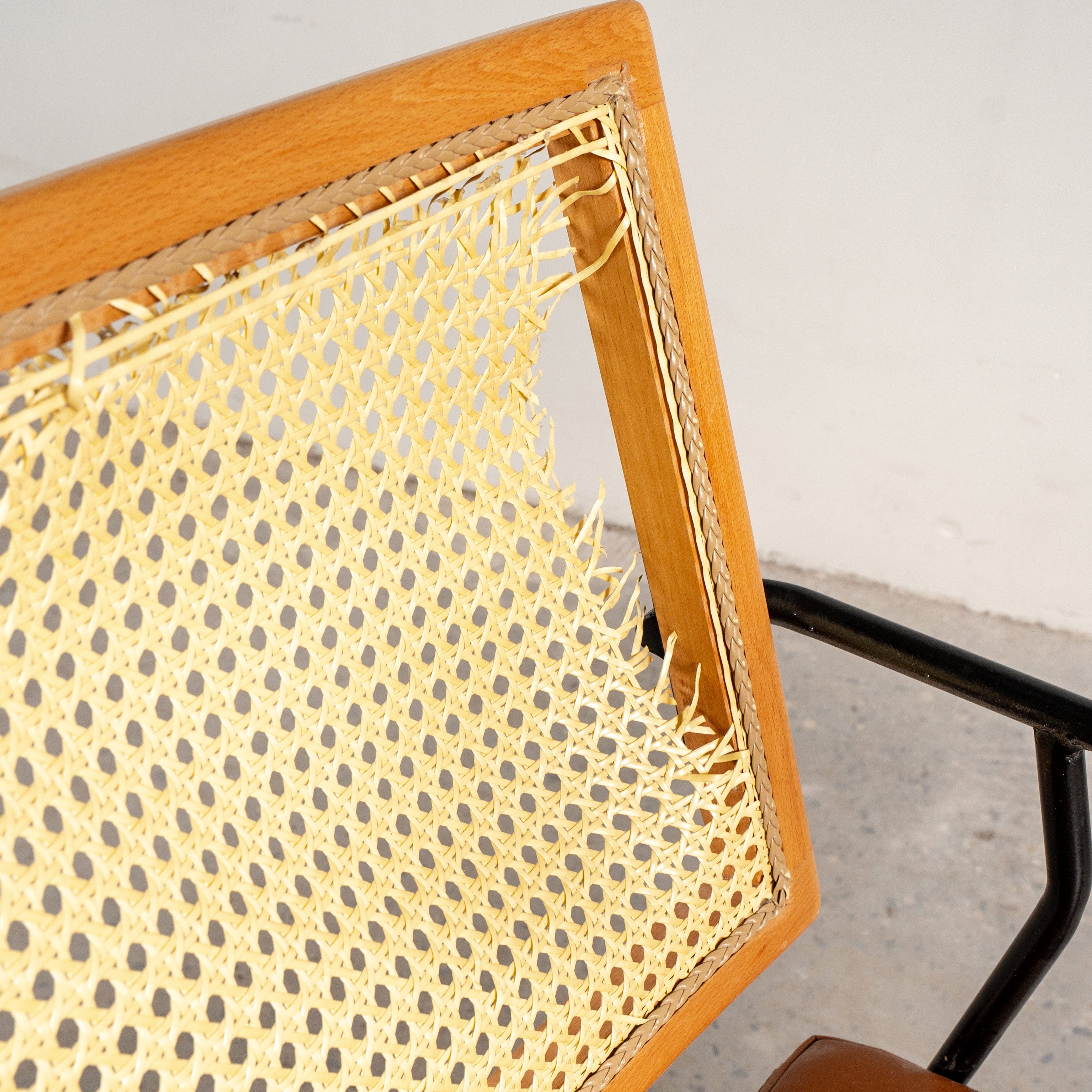 Rattan Back Office Chair Tan 10196