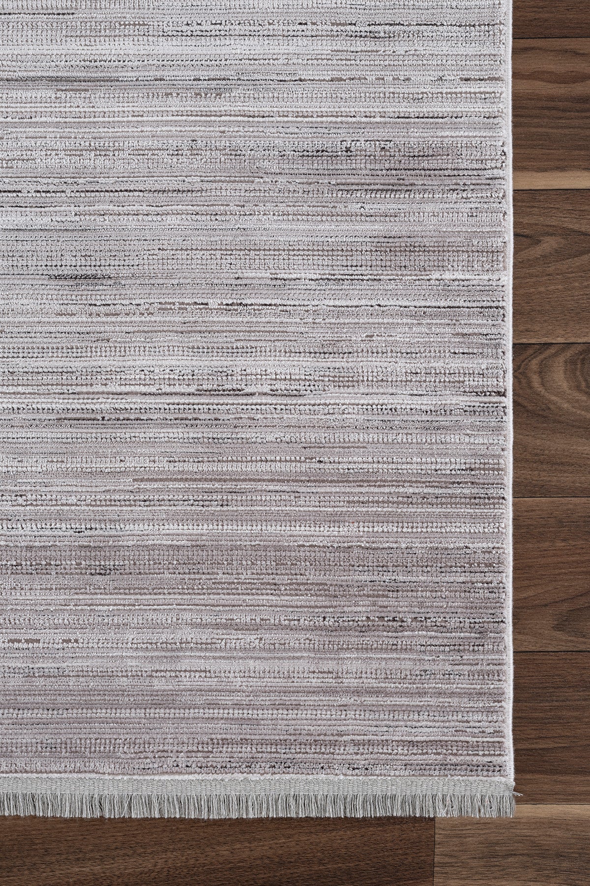 Koza Bergama Gri Viskon Salon Halısı A6101C