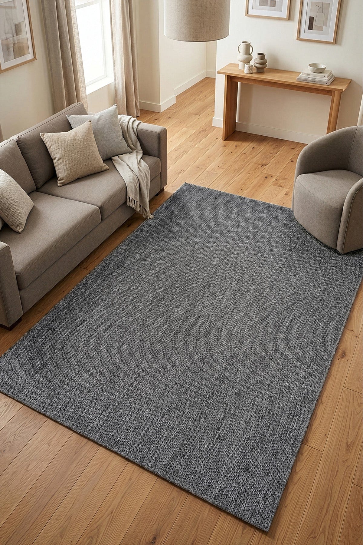 Koza Hayad Origine Anthracite Living Room Rug B3672F