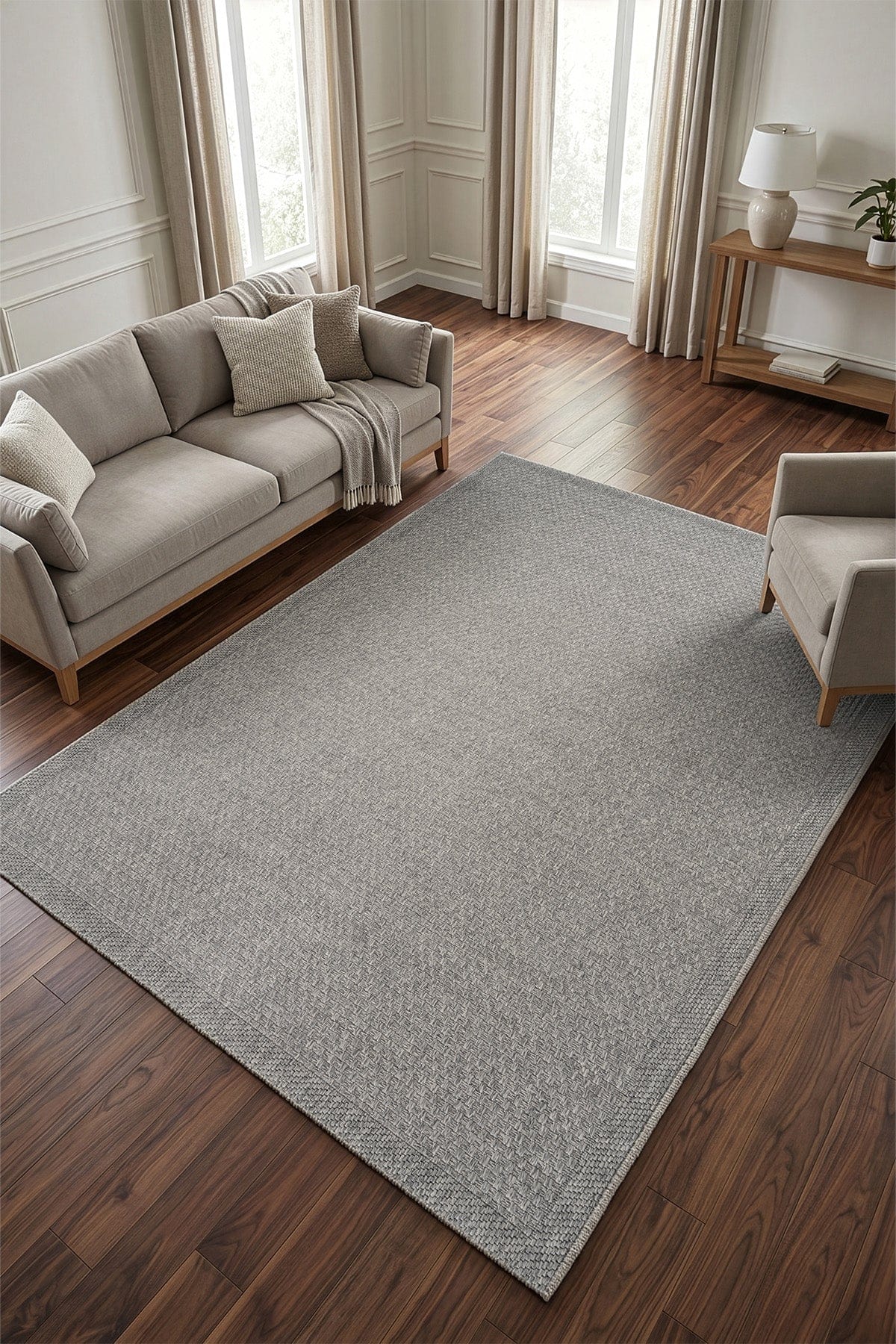 Koza Hayad Origine Gray Living Room Rug B3667E