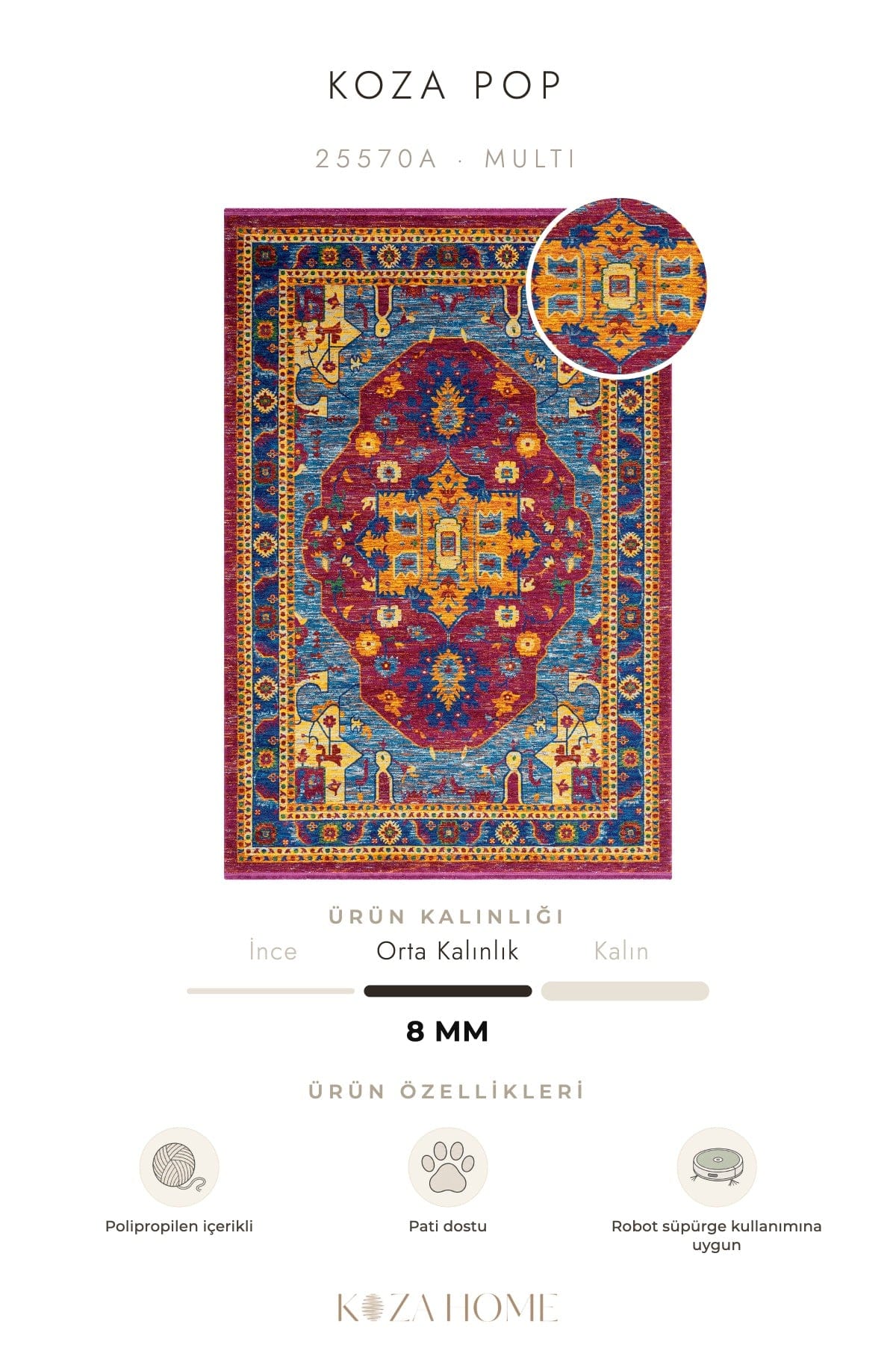 Koza Pop Multi Halı 25570A
