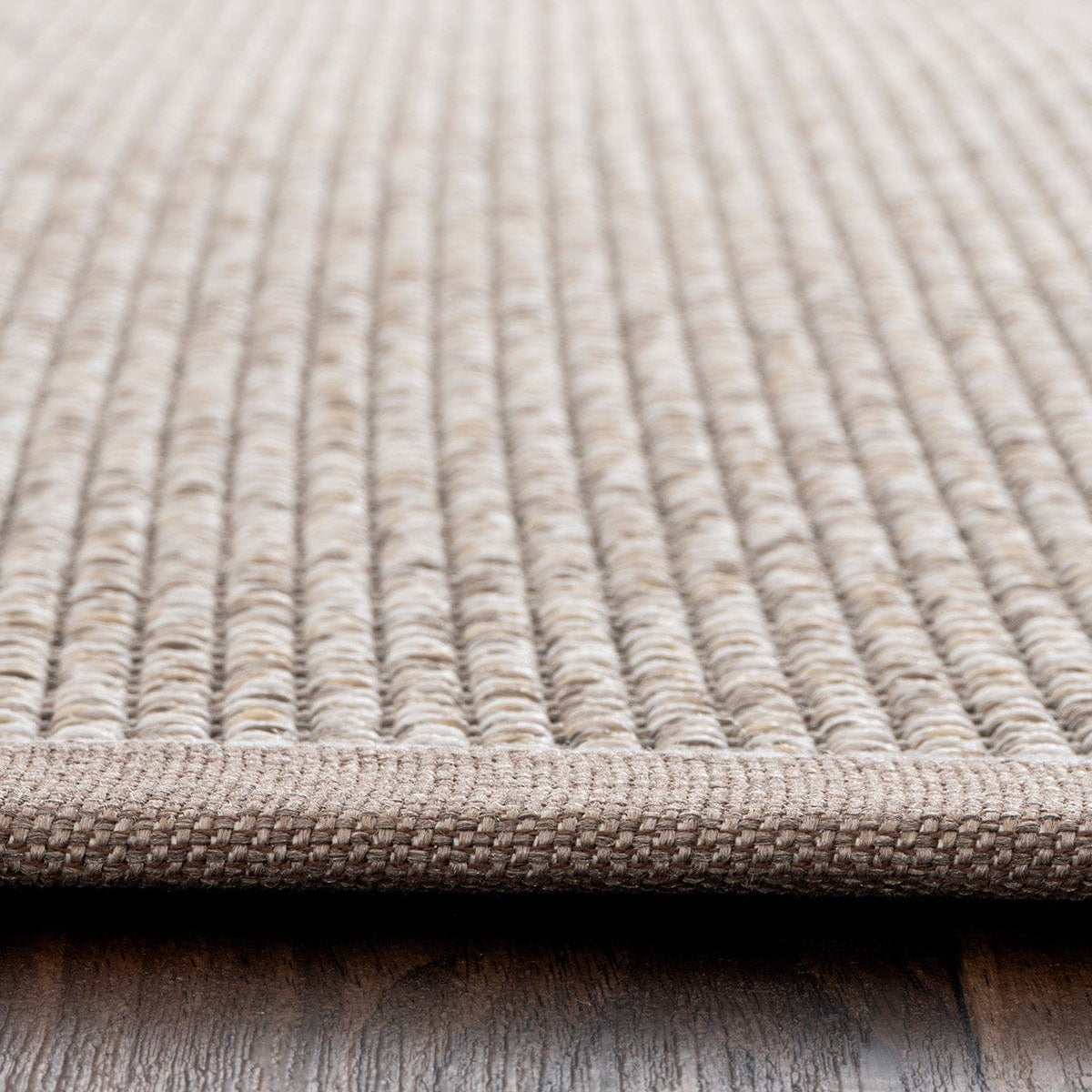 Koza Premium Sahara Border Beige-Border Mink Blue Sisal Rug B3610F