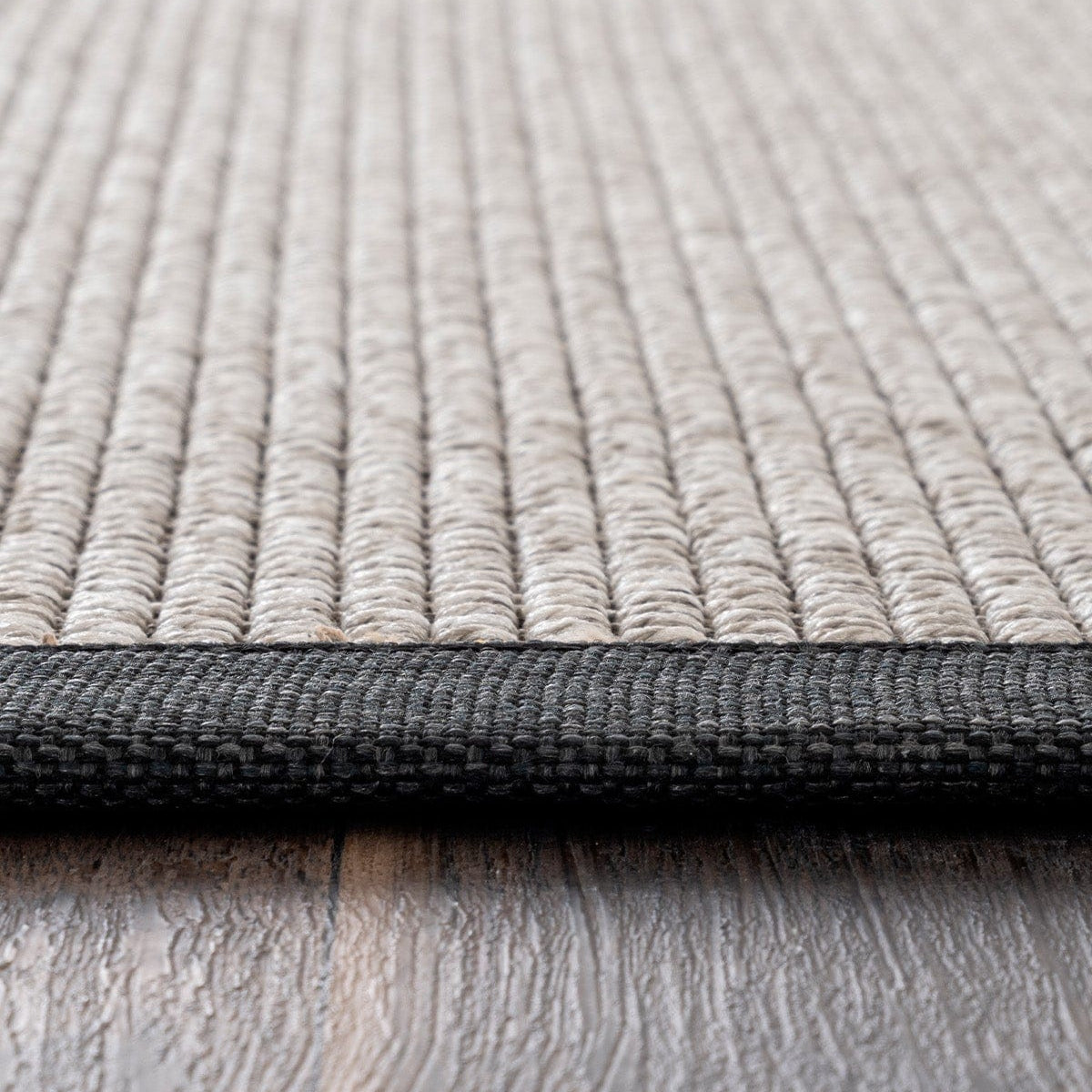 Koza Premium Sahara Bordure Gri-Bordür Siyah Sarı Sisal Halı B3610K