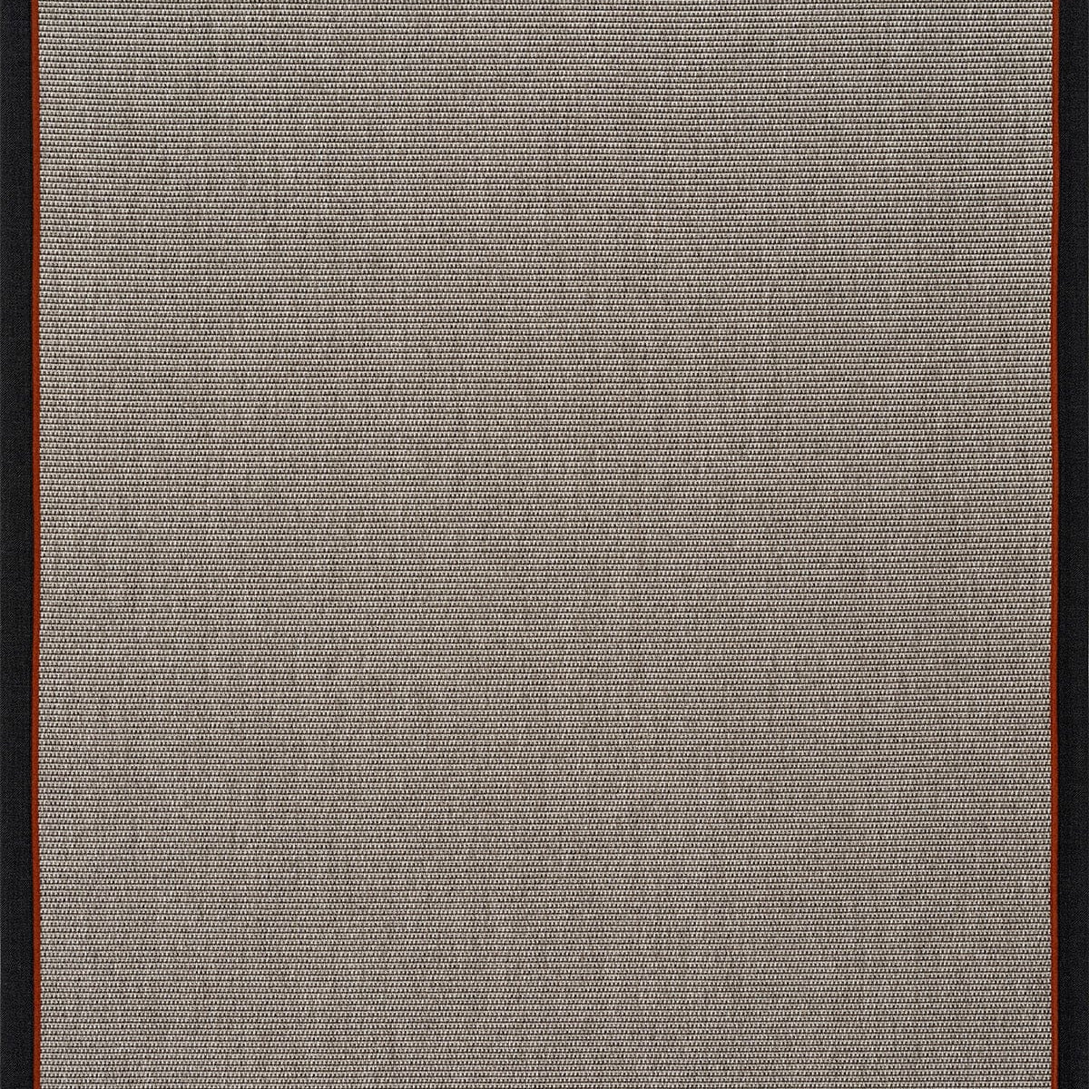 Koza Premium Sahara Border Gray-Border Black Orange Sisal Rug B3610H