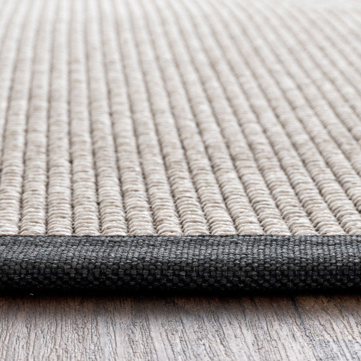 Koza Premium Sahara Border Gray-Border Black Orange Sisal Rug B3610H