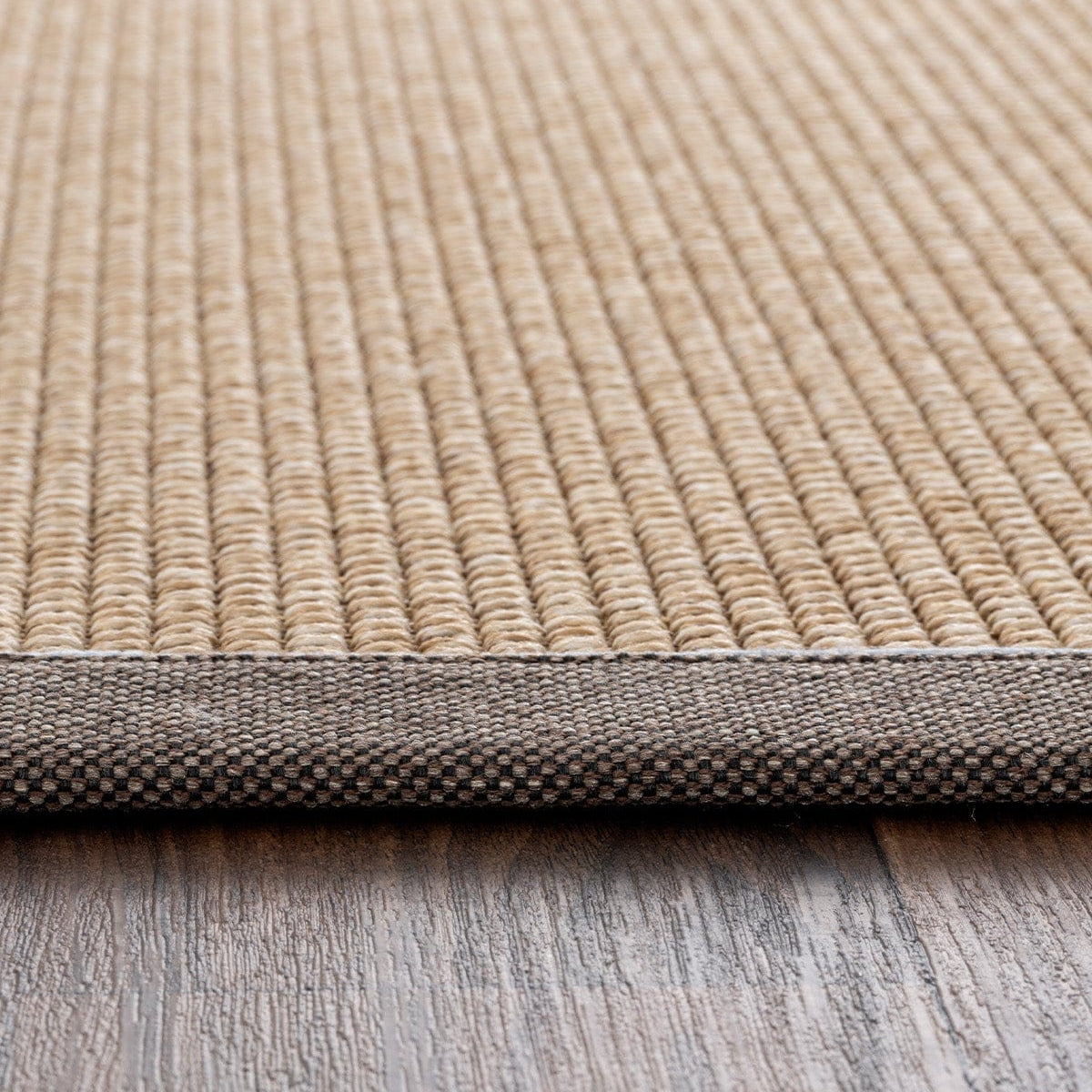 Koza Premium Sahara Bordure Natural-Bordür Kahve Mavi Sisal Halı B3610A