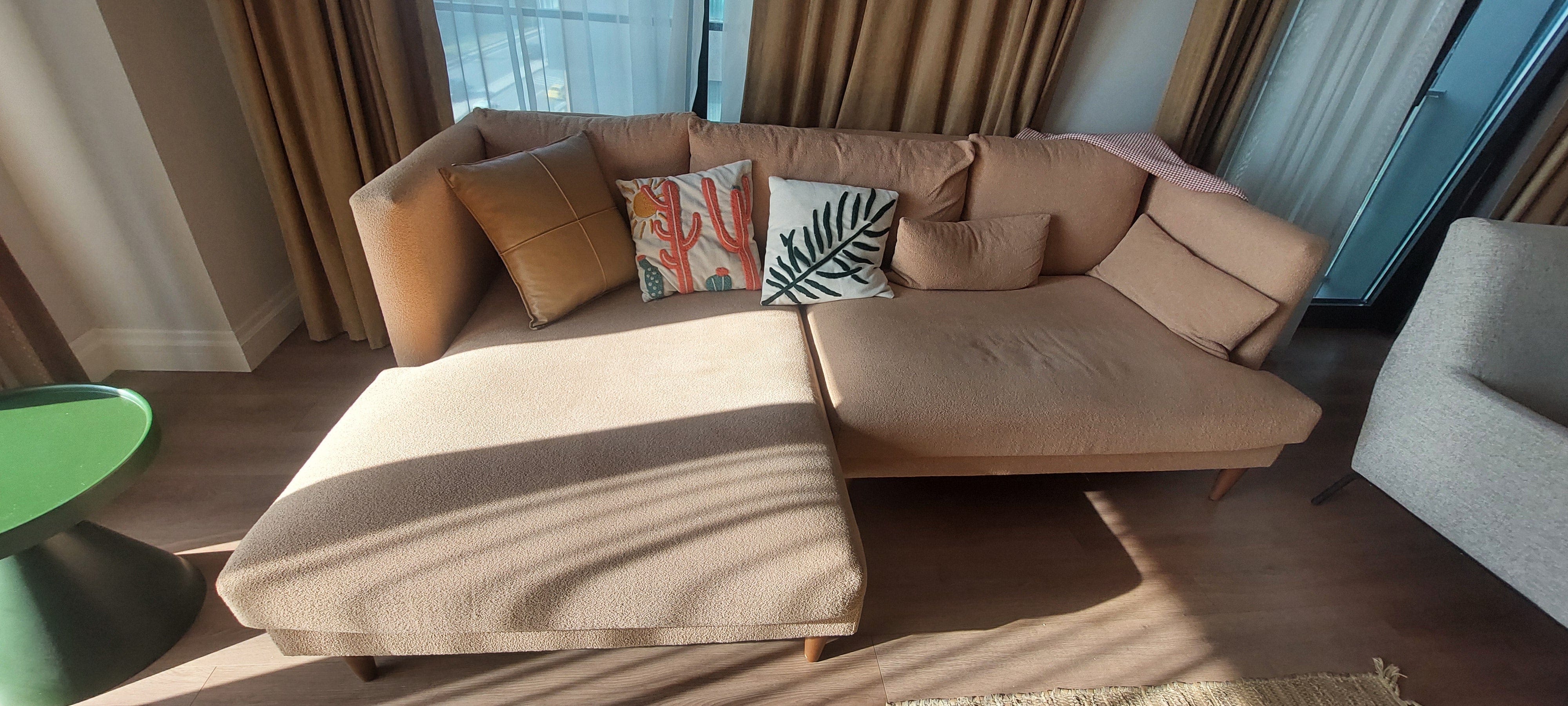 Lewis Corner Sofa Salmon 11376