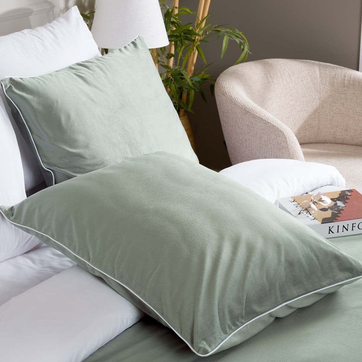 Linda Yeşil Kadife Çift Kişilik Nevresim Takımı 200x220 5009