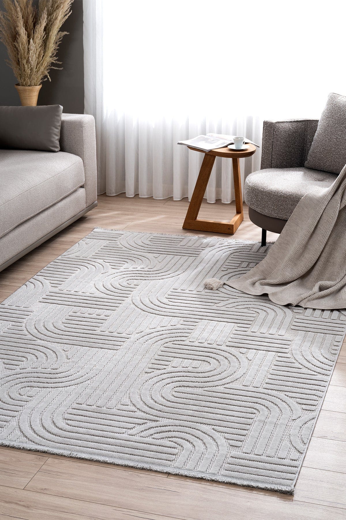 Lisbon Gray Living Room Rug A1766C