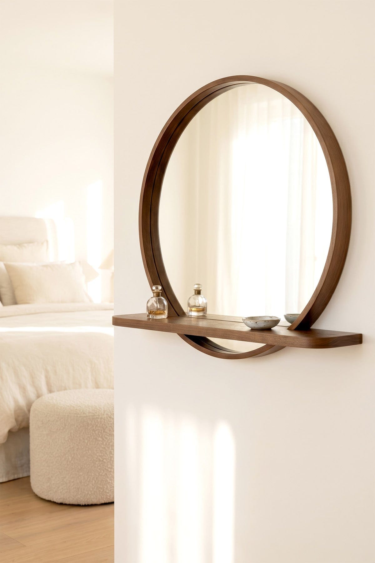 Luma Raflı Ayna 60 Cm