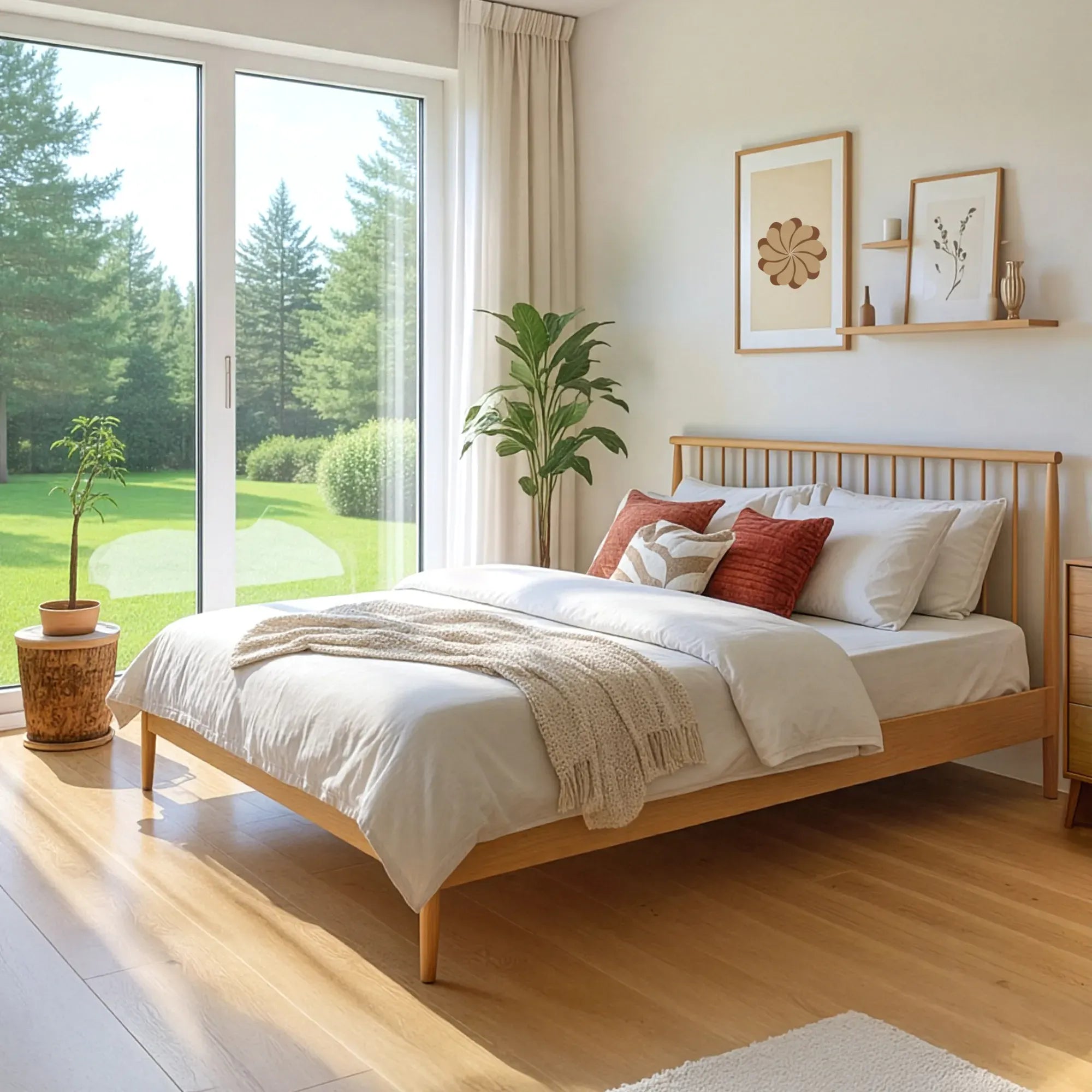 Marcin Oak Bed 160x200