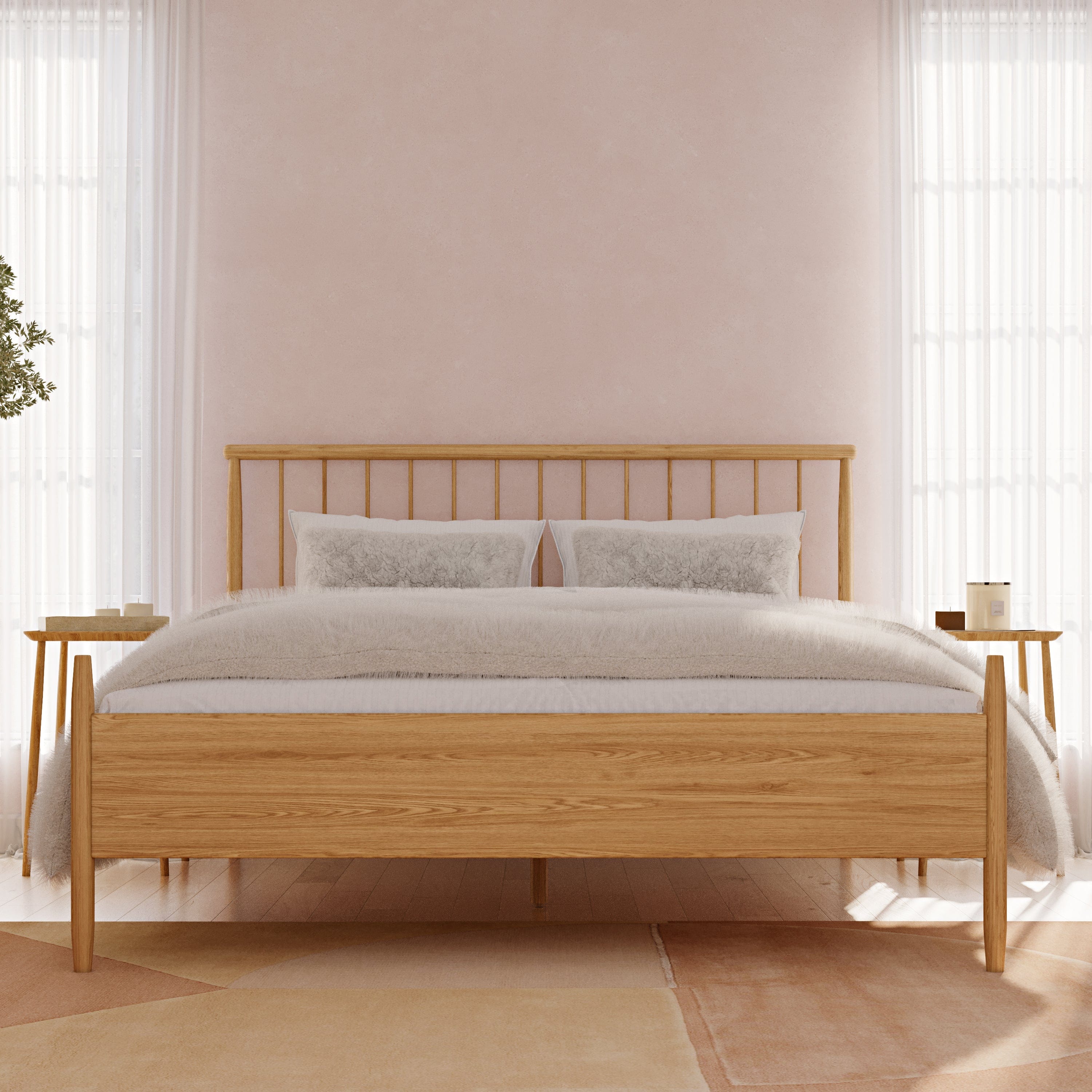 Marcin Meşe Karyola 180x200