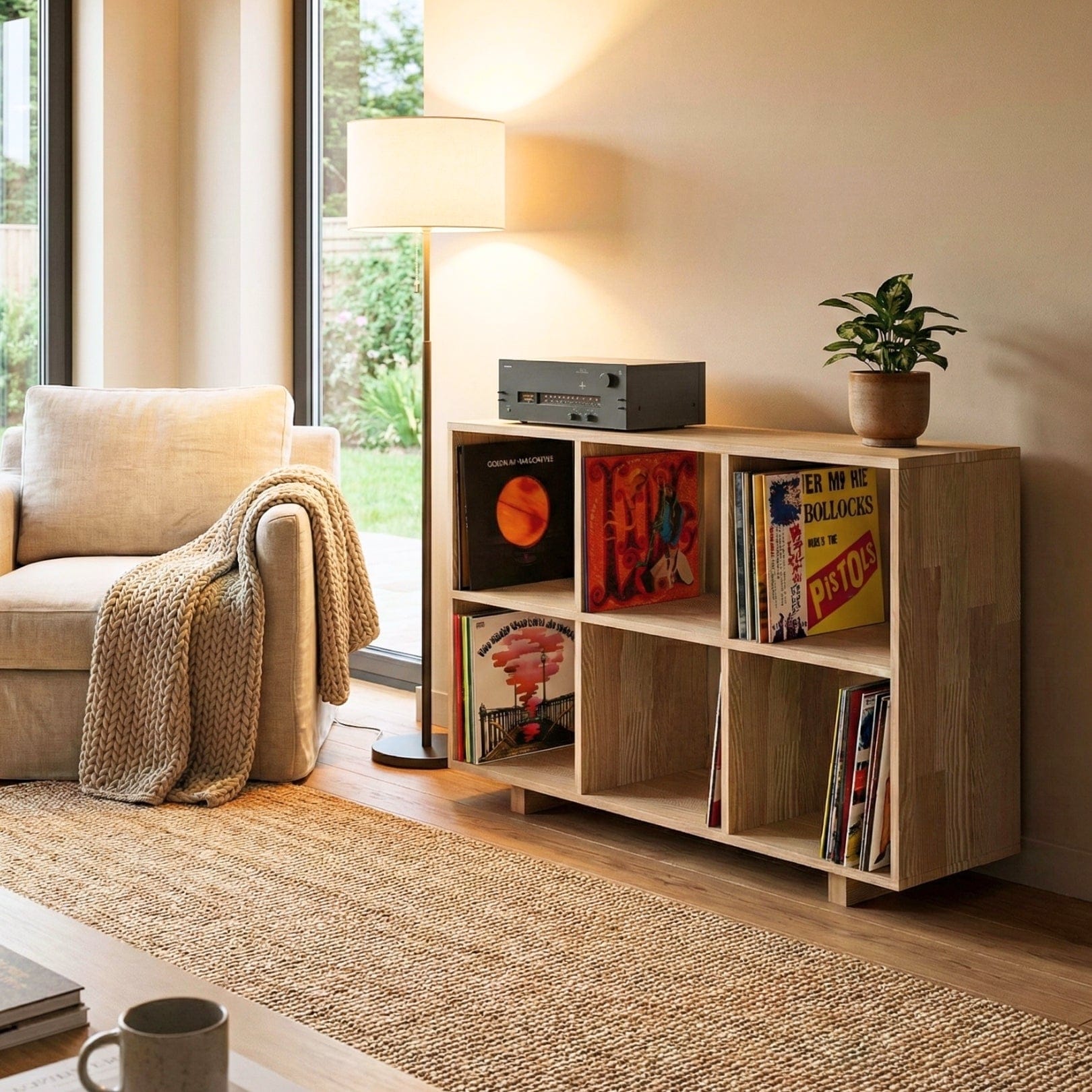 Solid Wood Open Shelf Unit