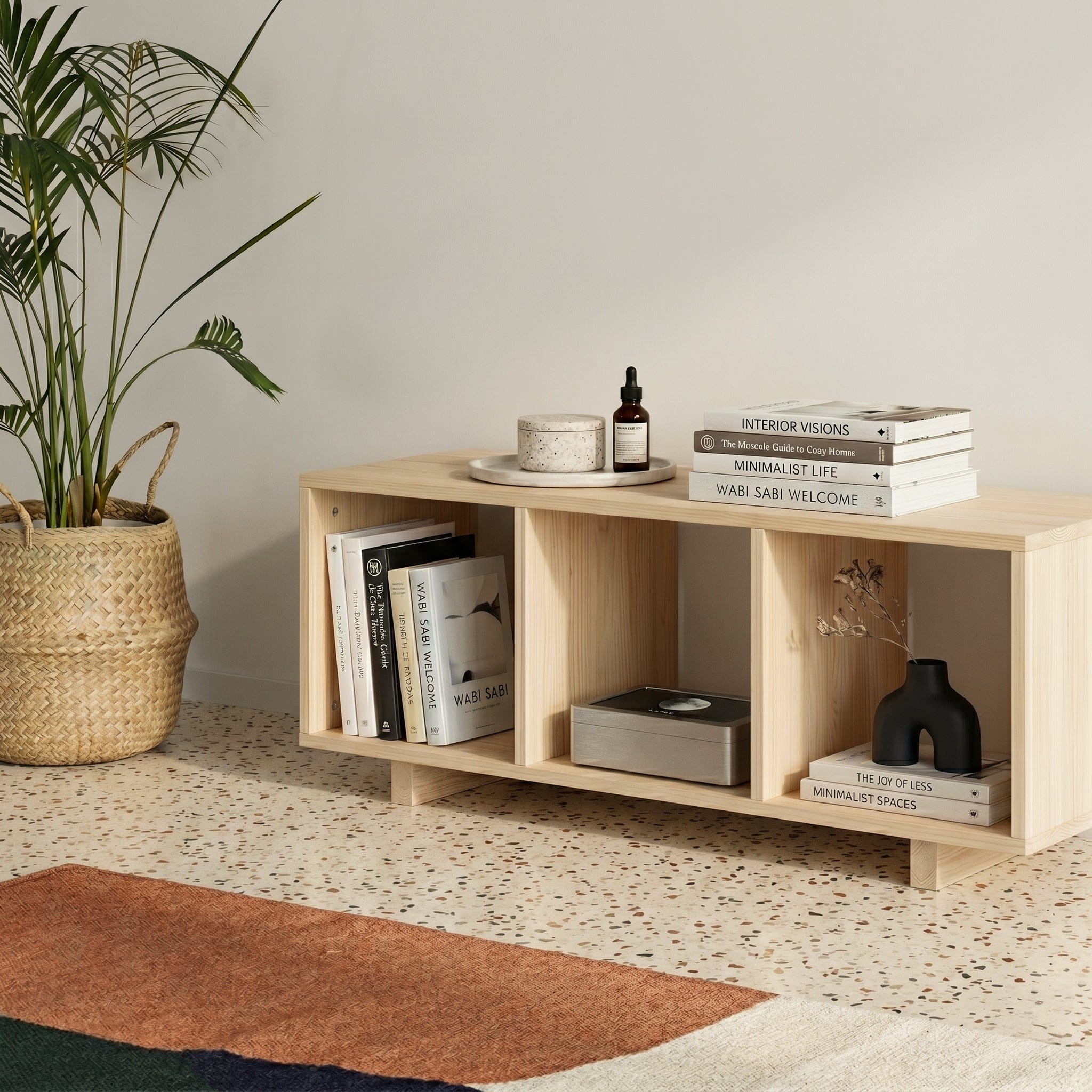Solid Wood Open Shelf Unit & Bookcase