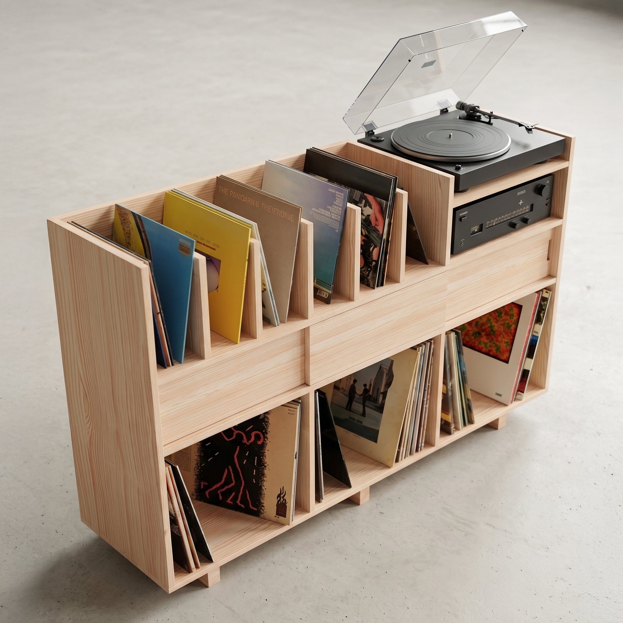 Solid Wood Record Player Stand