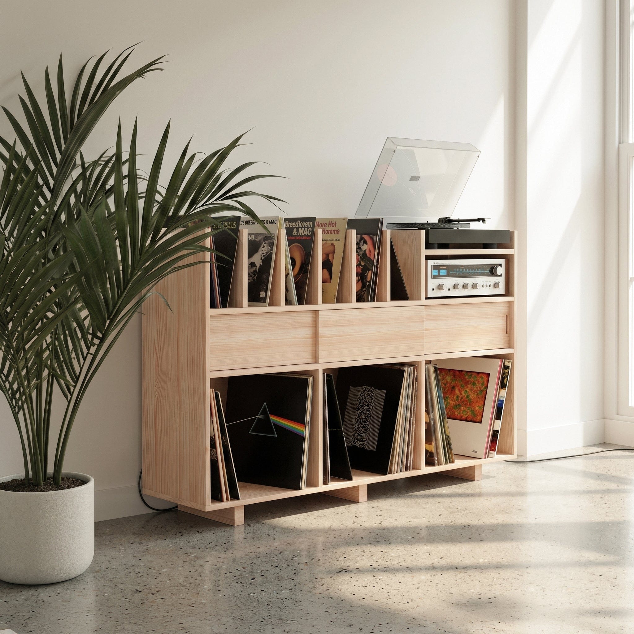 Solid Wood Record Player Stand