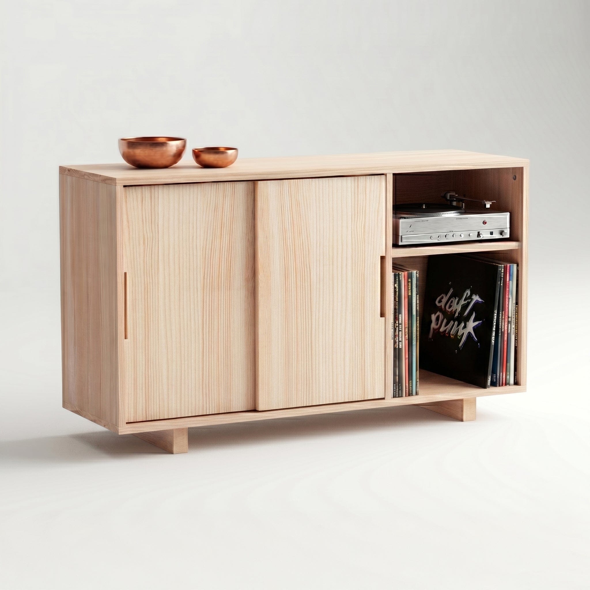 Solid Wood Semi-Open Buffet