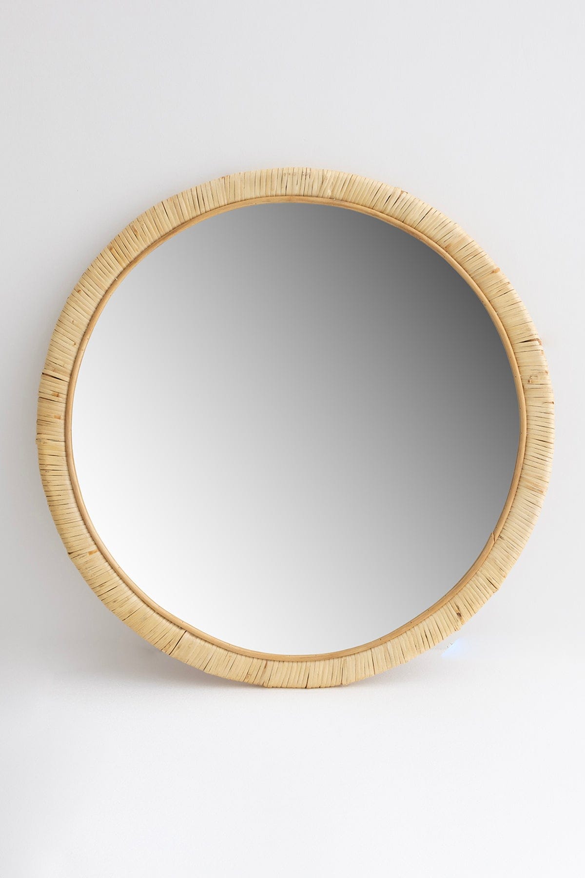 Meander El Yapımı Rattan Yuvarlak Dekoratif Ayna 80cm 8905