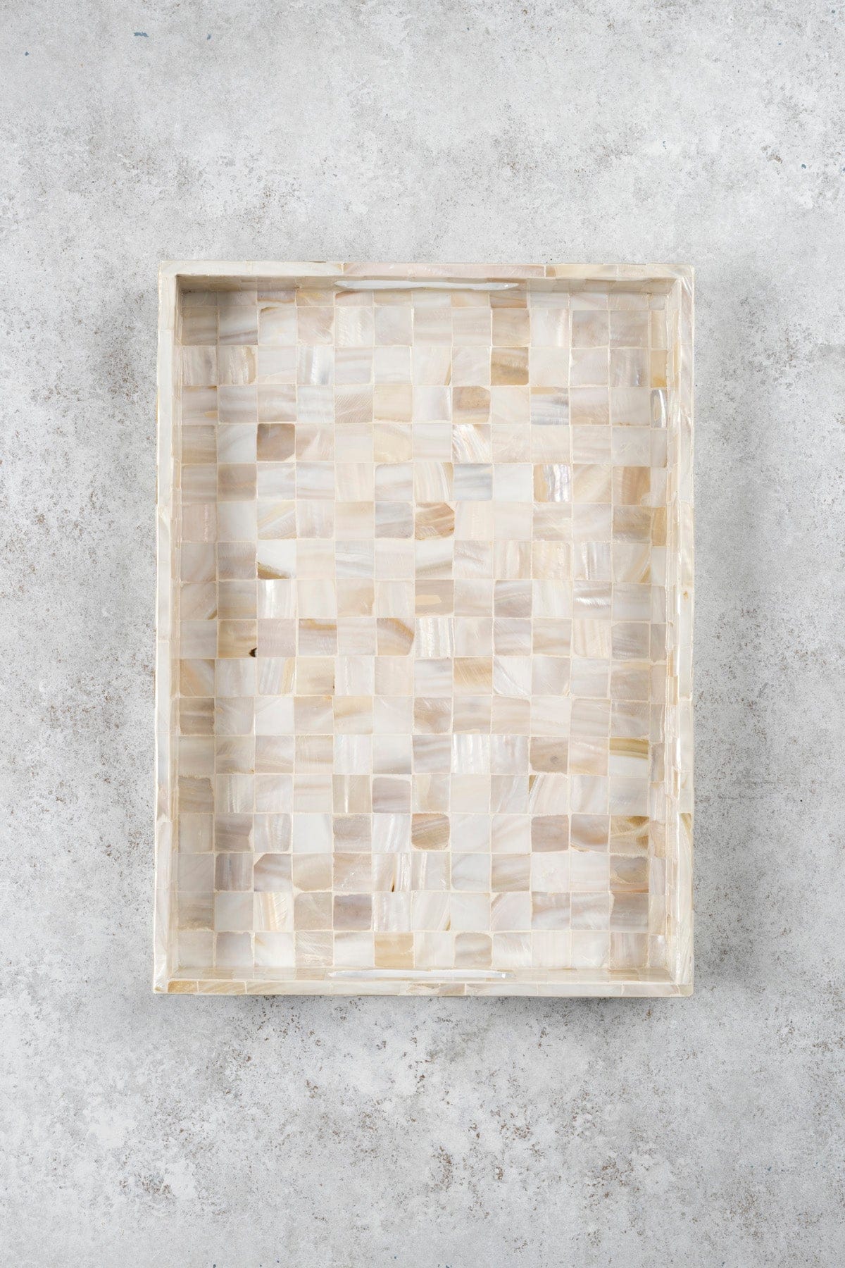 Meander Nacreous Mosaic Checkered 3-Piece Decorative Tray 4325