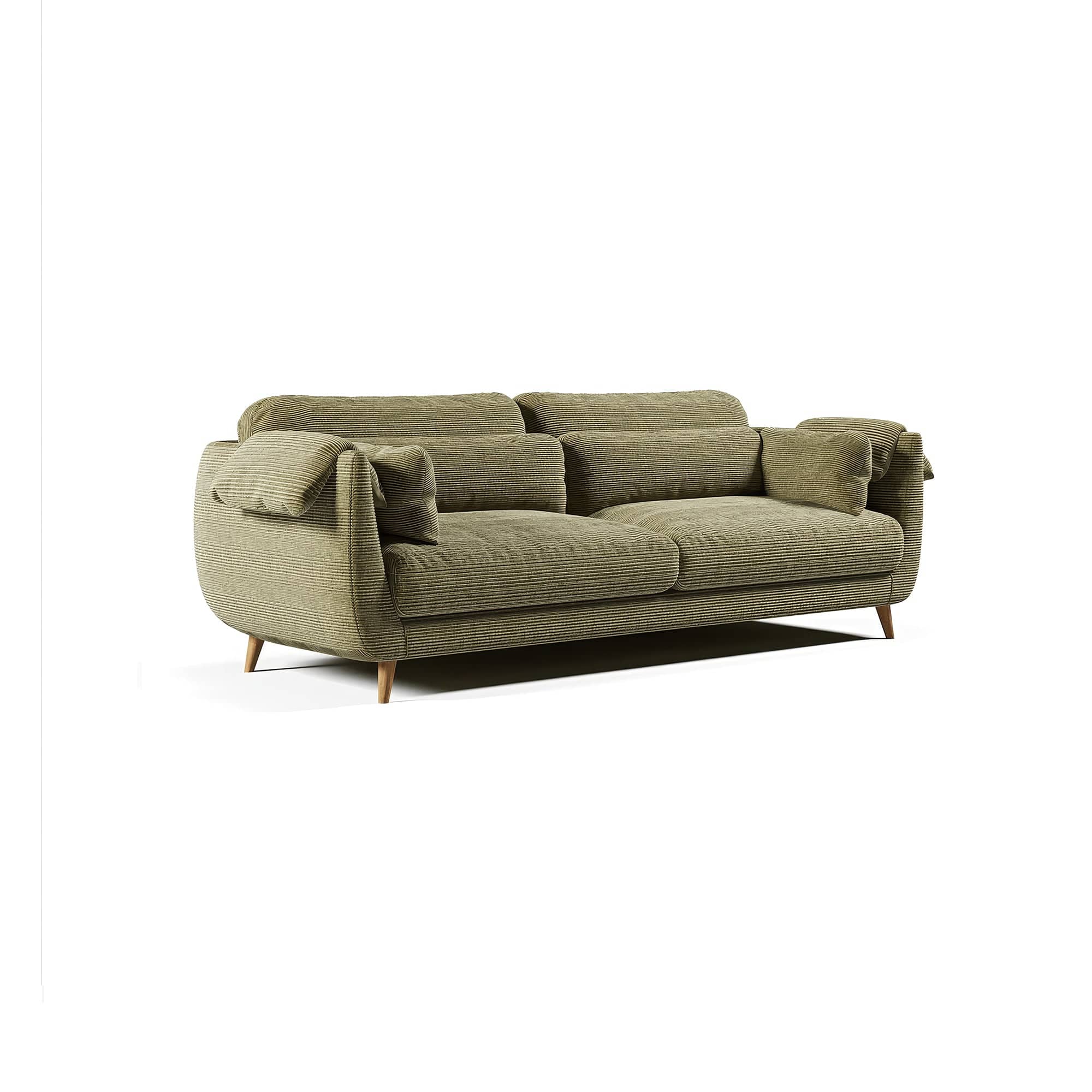 Mevy Üçlü Koltuk Fitilli Kadife