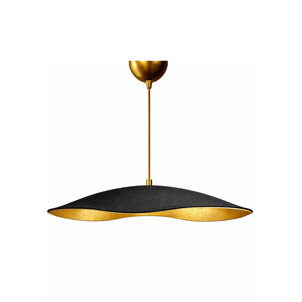 Moon Single Chandelier Carbon Concrete