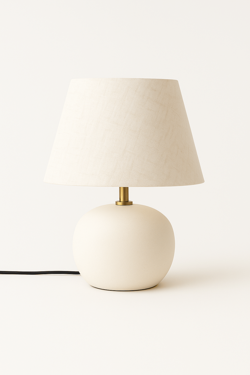 Mosso Cream Table Lamp with Gold Details