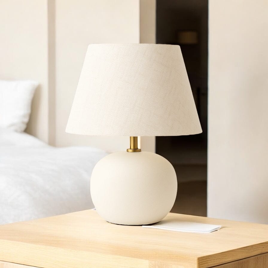 Mosso Cream Table Lamp with Gold Details