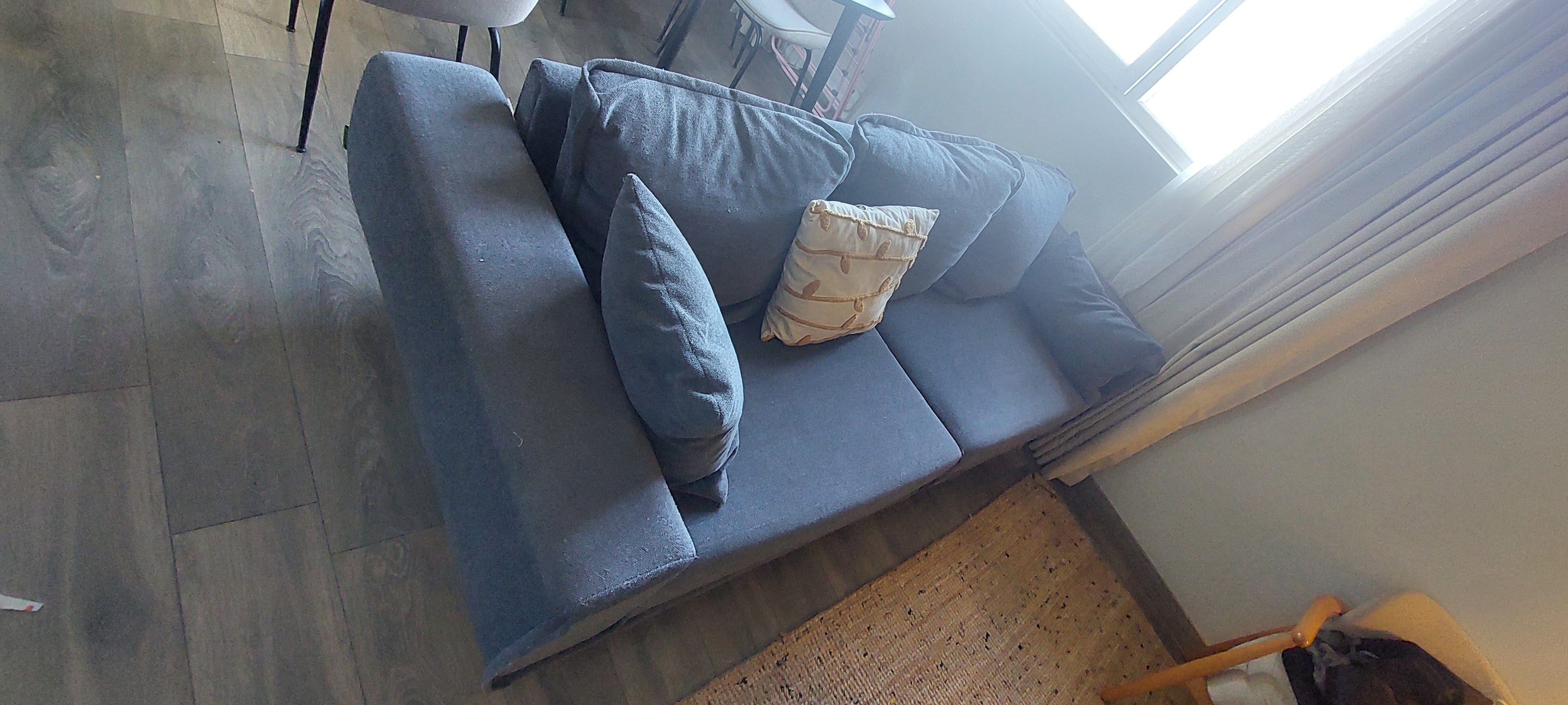 Neomi Wood Three Seater Sofa 11428
