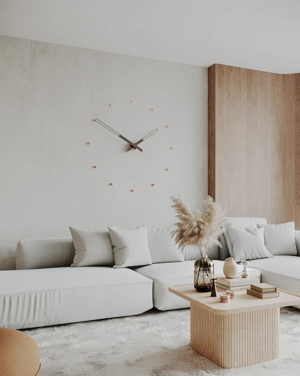 nile indicator salon duvar saati 90 cm. rose gold