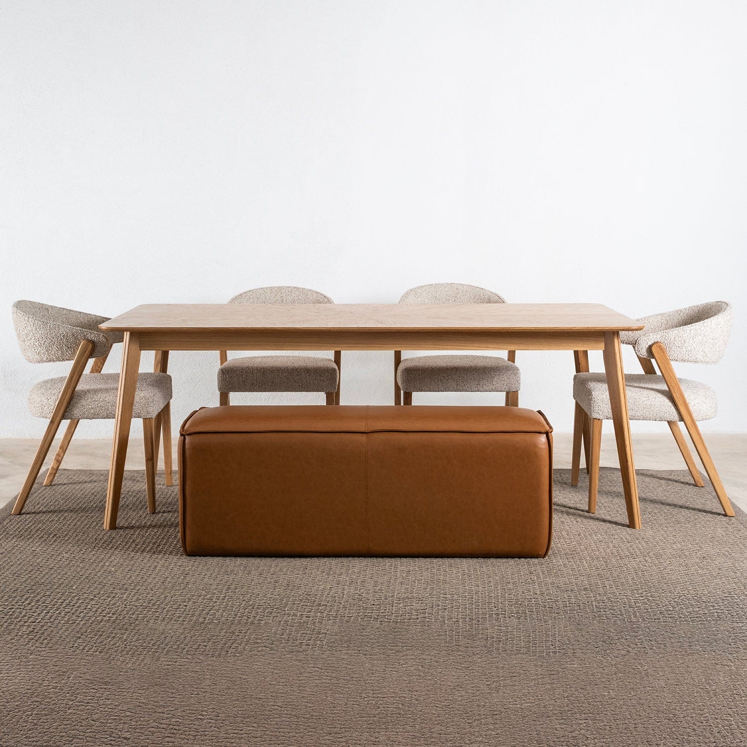 Norge Meşe Yemek Masası 100x200 6 Kişilik